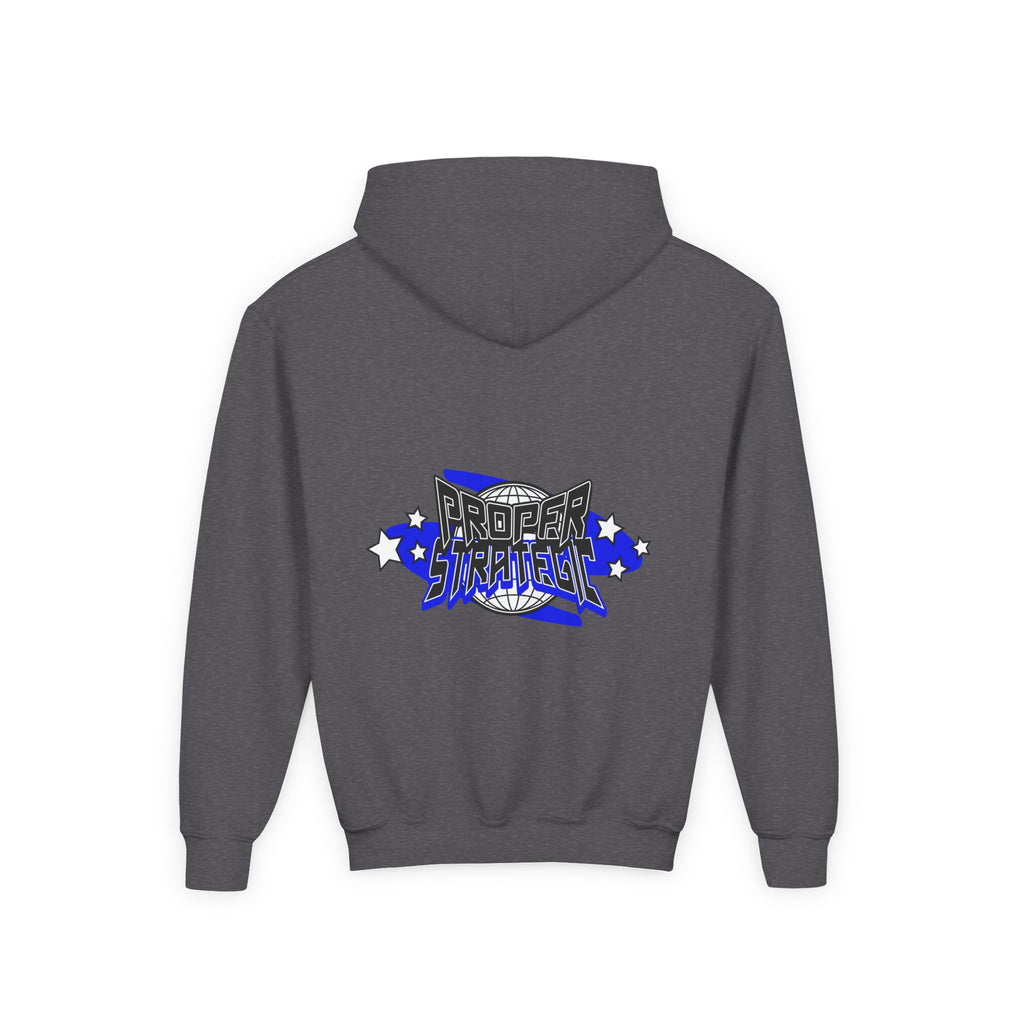 Youth Hoodie — 'Strategic' Graphic Pullover for Kids