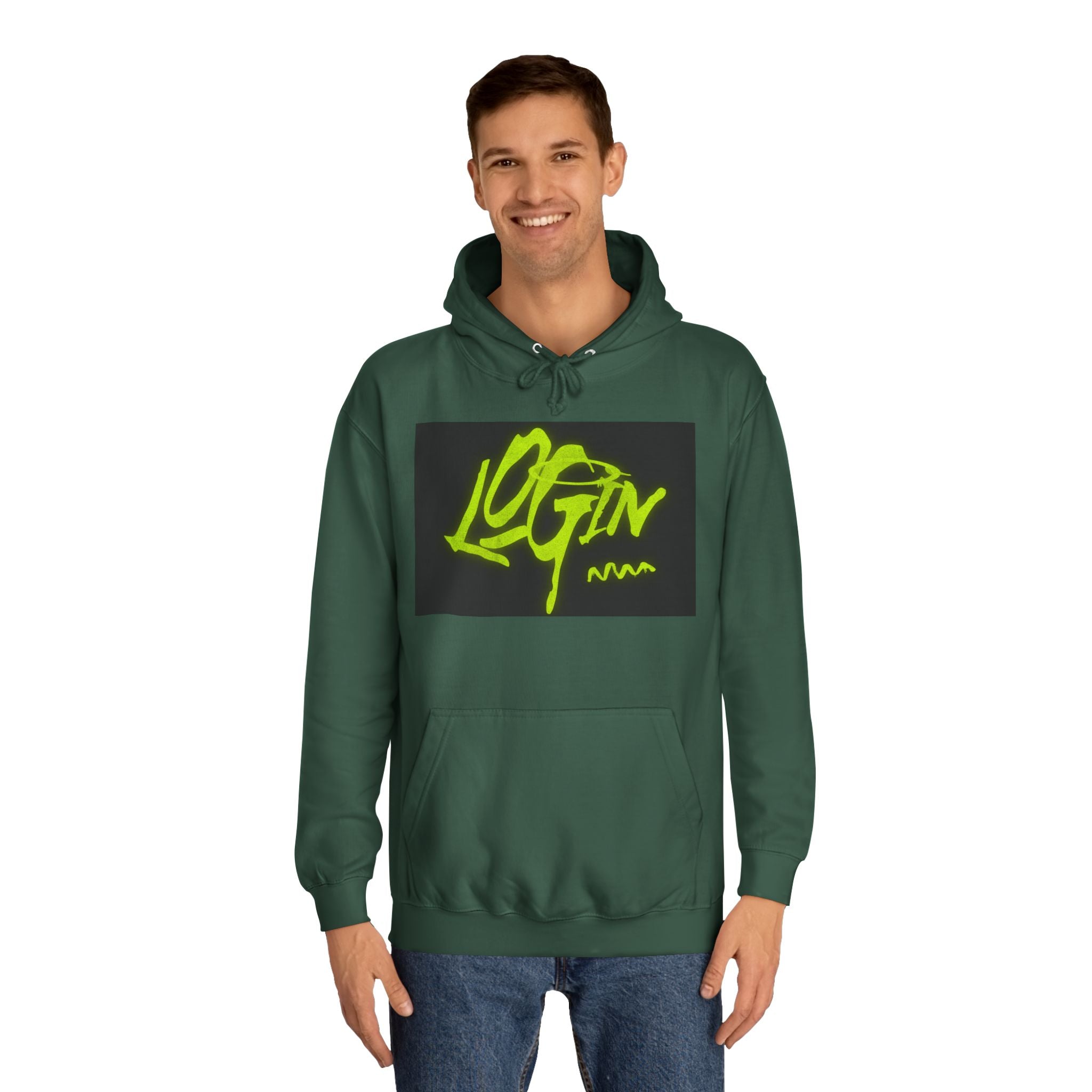 Trendy Unisex Hoodie - 'LOGIN' Graphic Design