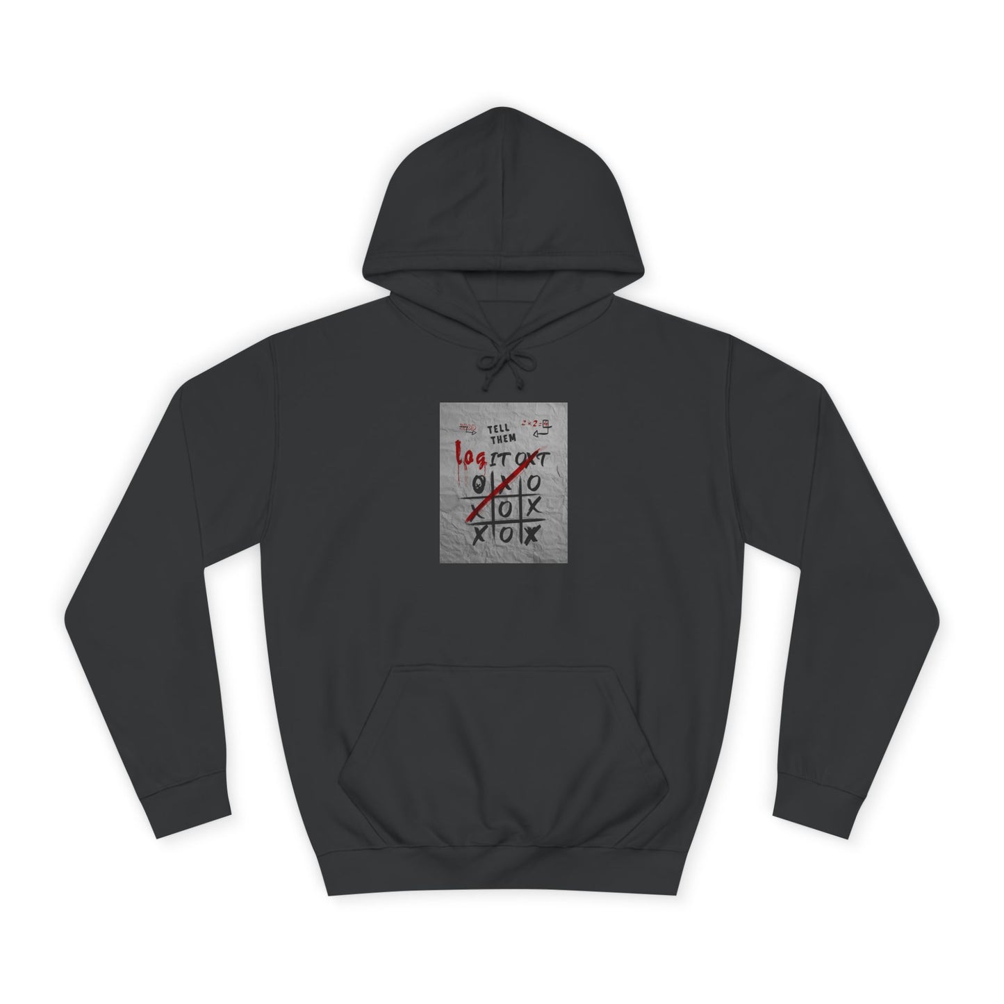Unisex Log it out Hoodie with Graffiti Design - Trendy Sweatshirt, Custom Gear, Casual Wear, Gift for Cozy Layering