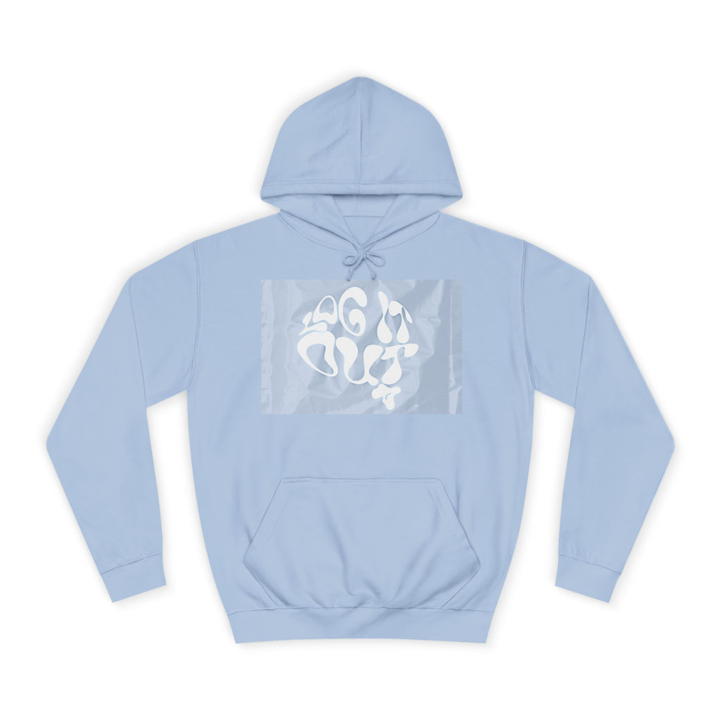 Cozy Unisex 'LOG IT OUT' Hoodie with Abstract Design, Sweatshirt, Graphic Hoodie, Casual Wear, Perfect Fit