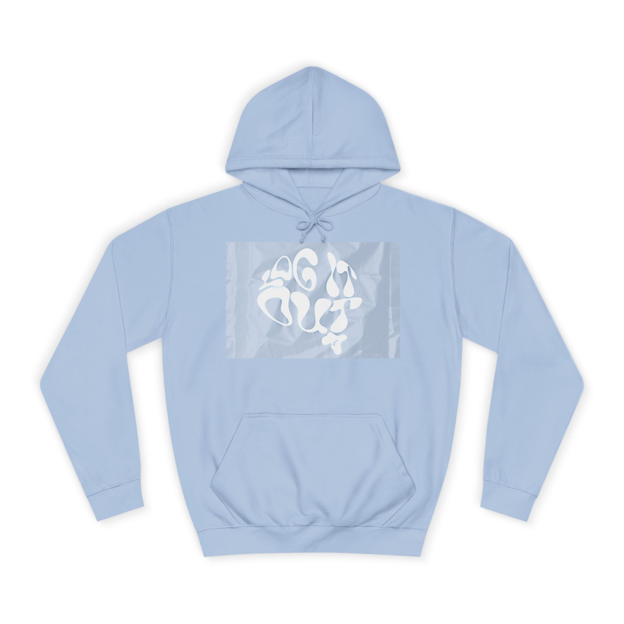 Cozy Unisex 'LOG IT OUT' Hoodie with Abstract Design, Sweatshirt, Graphic Hoodie, Casual Wear, Perfect Fit