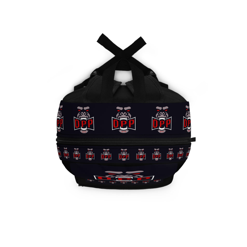 OPP Gorilla Logo Backpack — Black Graphic School & Travel Bag