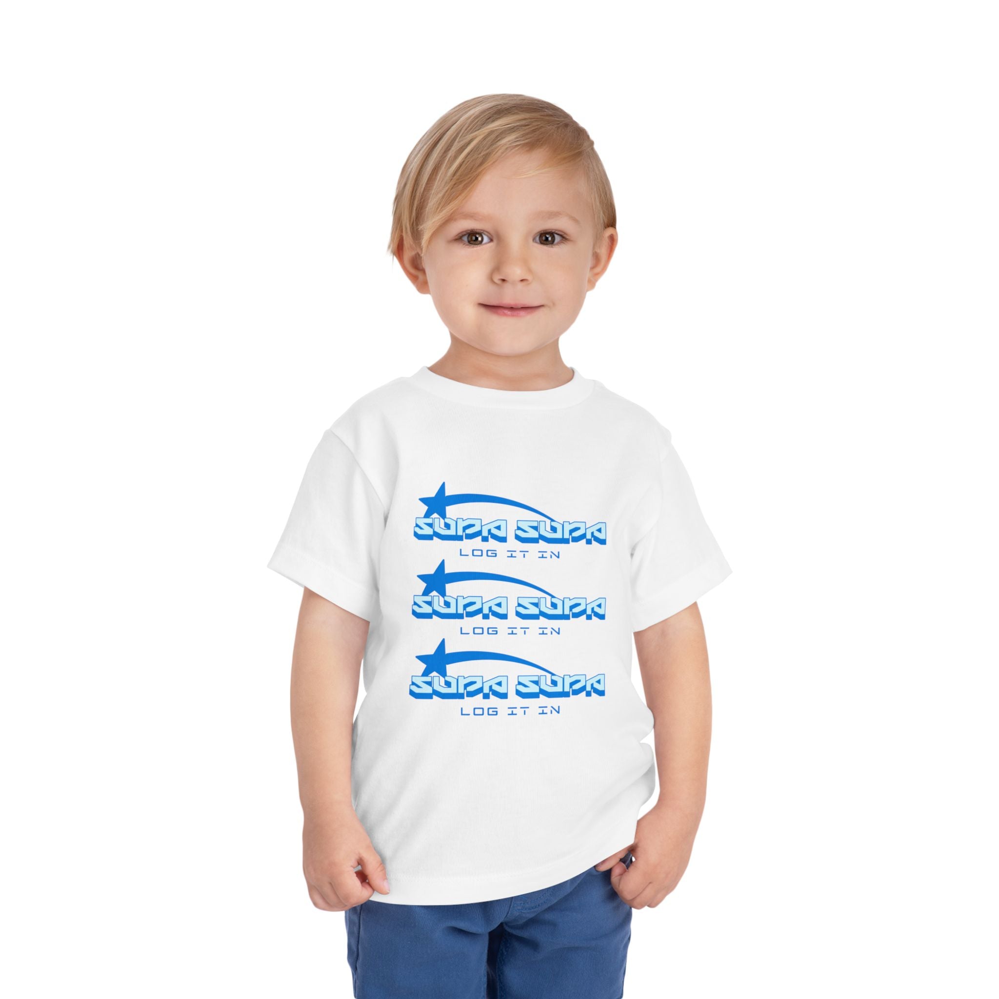 Toddler Tee — Blue Star 'Supa Supa' Graphic Shirt