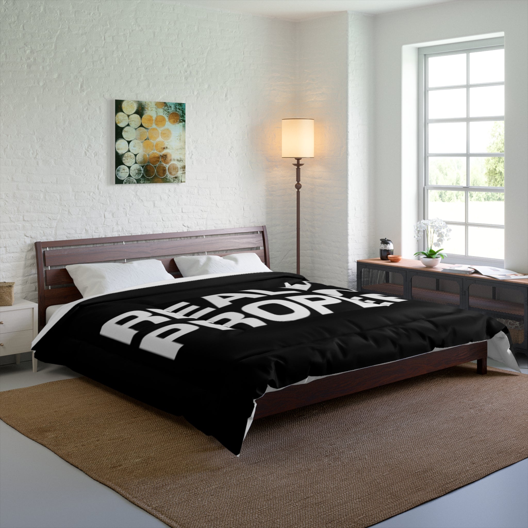 Real Proper Black Comforter – Bold Graphic Bedroom Duvet
