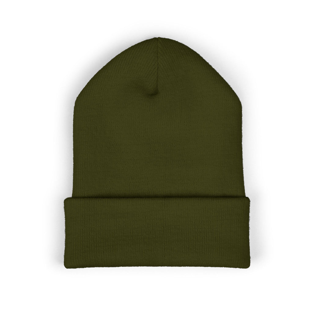 Embroidered 'Watch Your Back' Classic Cuffed Beanie — Cozy Winter Knit Hat