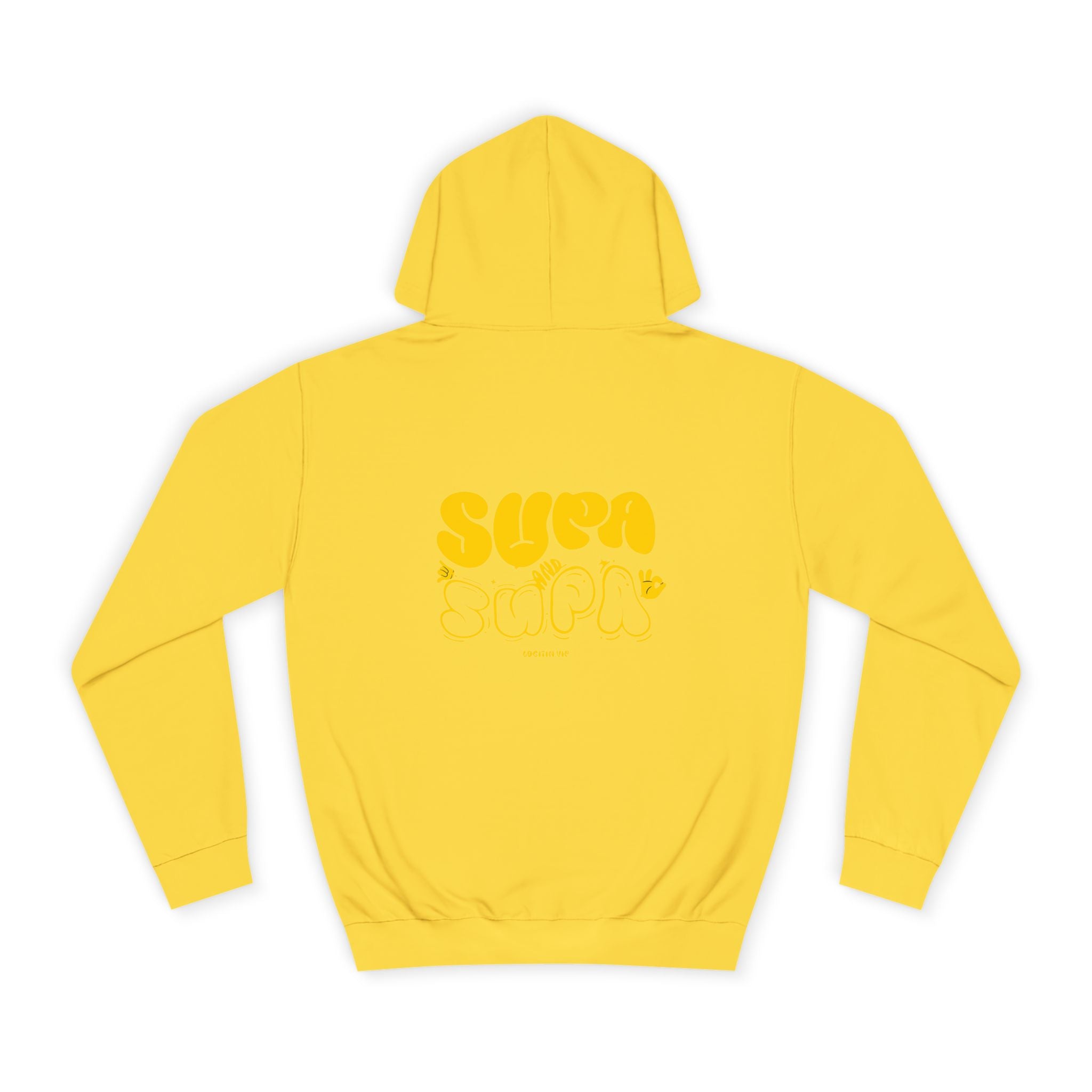 Cheerful Unisex Supa Supa Hoodie - Cozy Streetwear, Campus Style, Trendy Gift, Relaxed Fit, Perfect for Every day