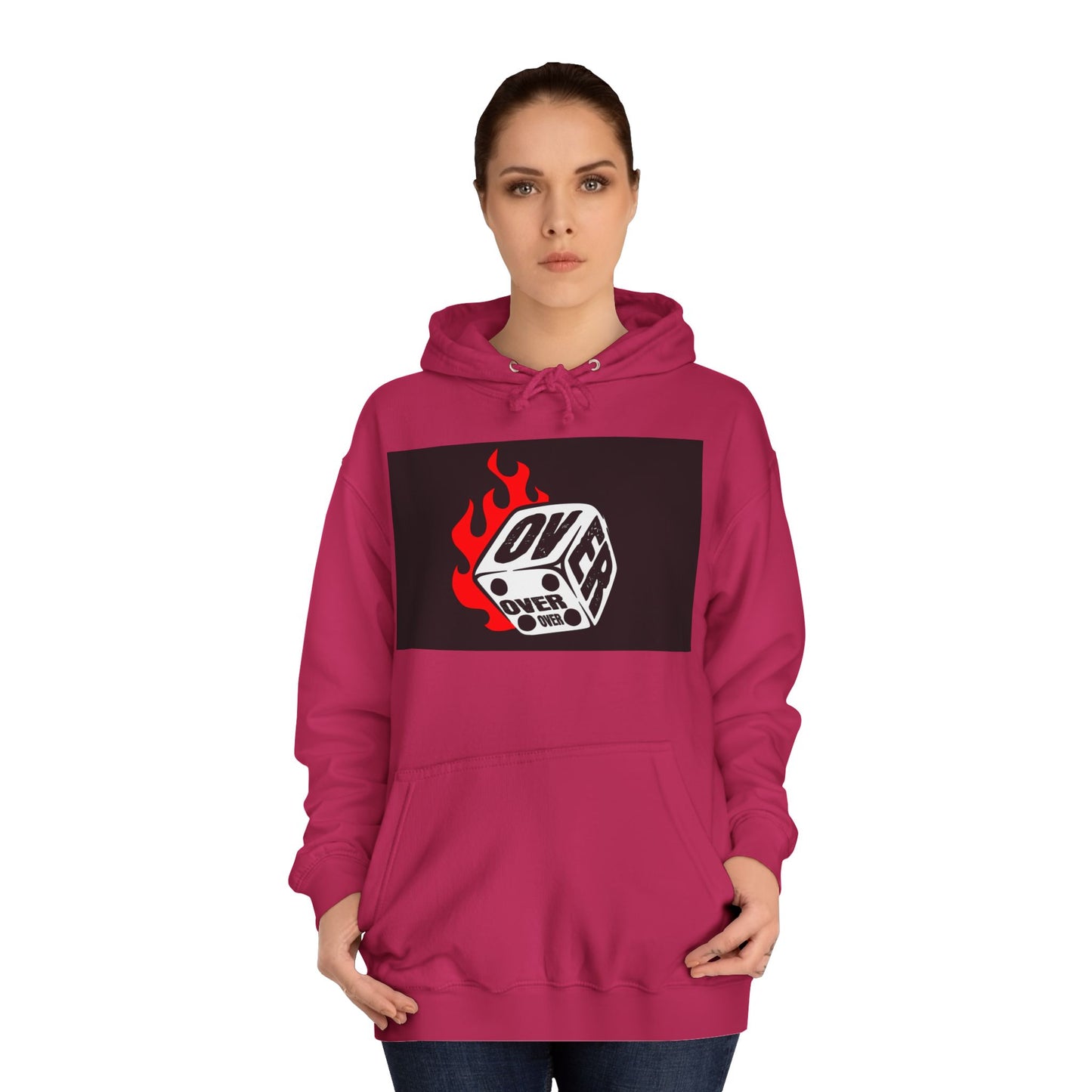 OVER Graphic Hoodie, Oversized Sweatshirt, Trendy Unisex Hoodie, Gift, Casual Layering Top