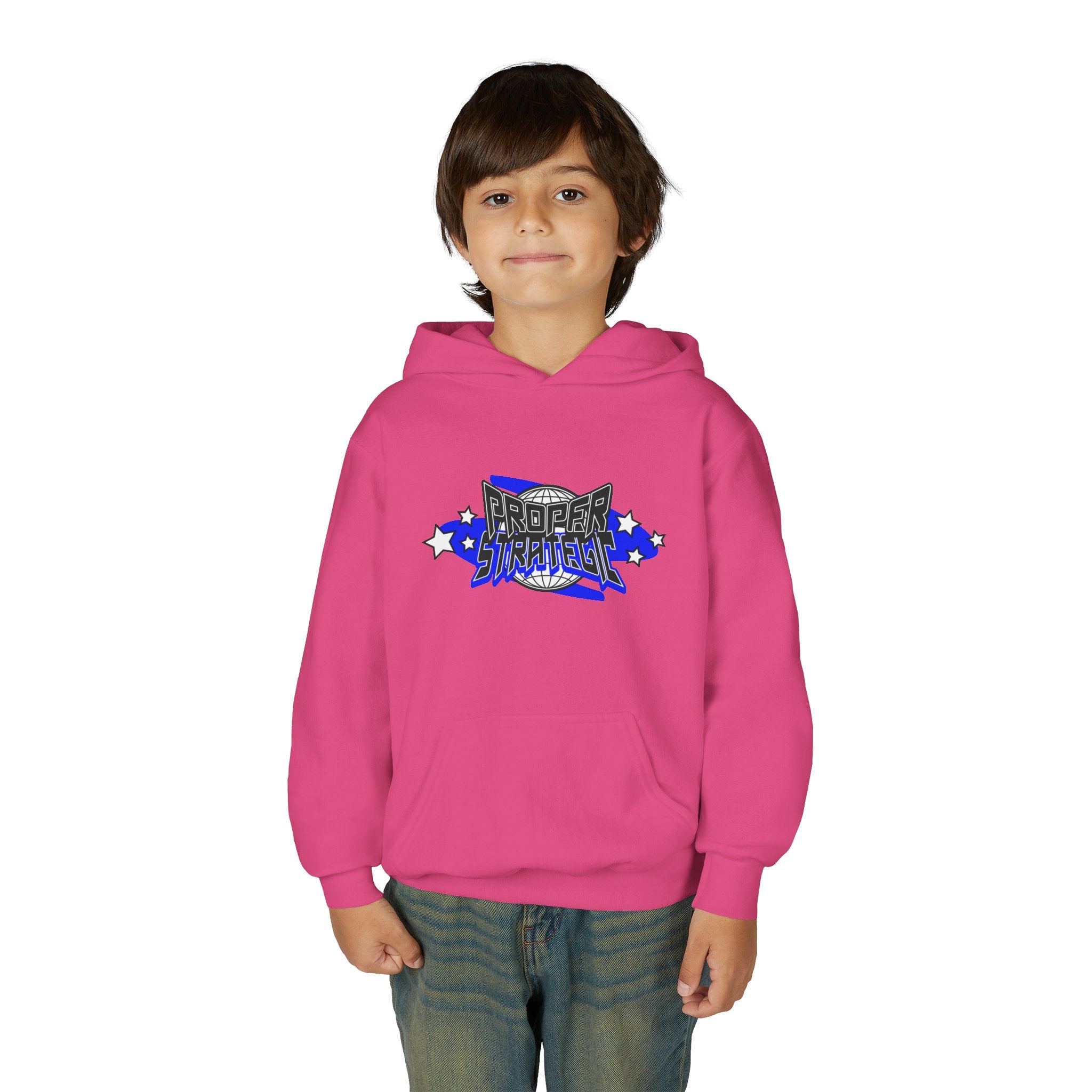 Youth Hoodie — 'Strategic' Graphic Pullover for Kids