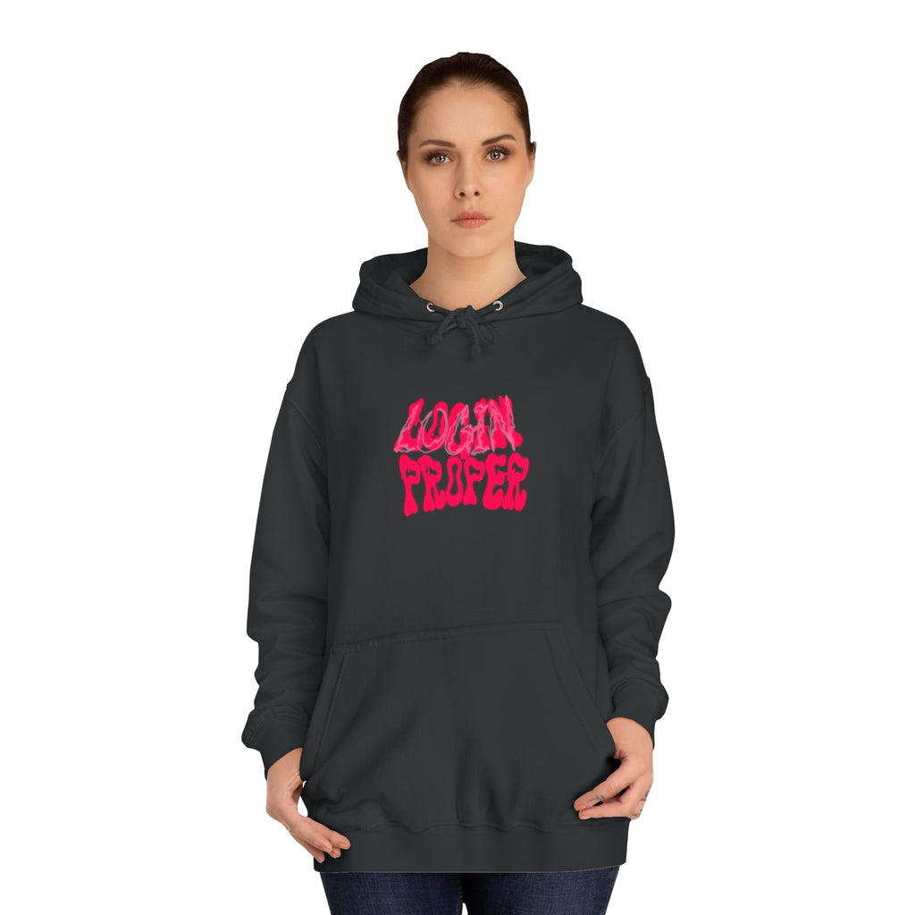 Trendy Unisex Hoodie - 'LOGIN PROPER' Graphic Sweatshirt for, Casual Wear, Gifts' Events, Street Style