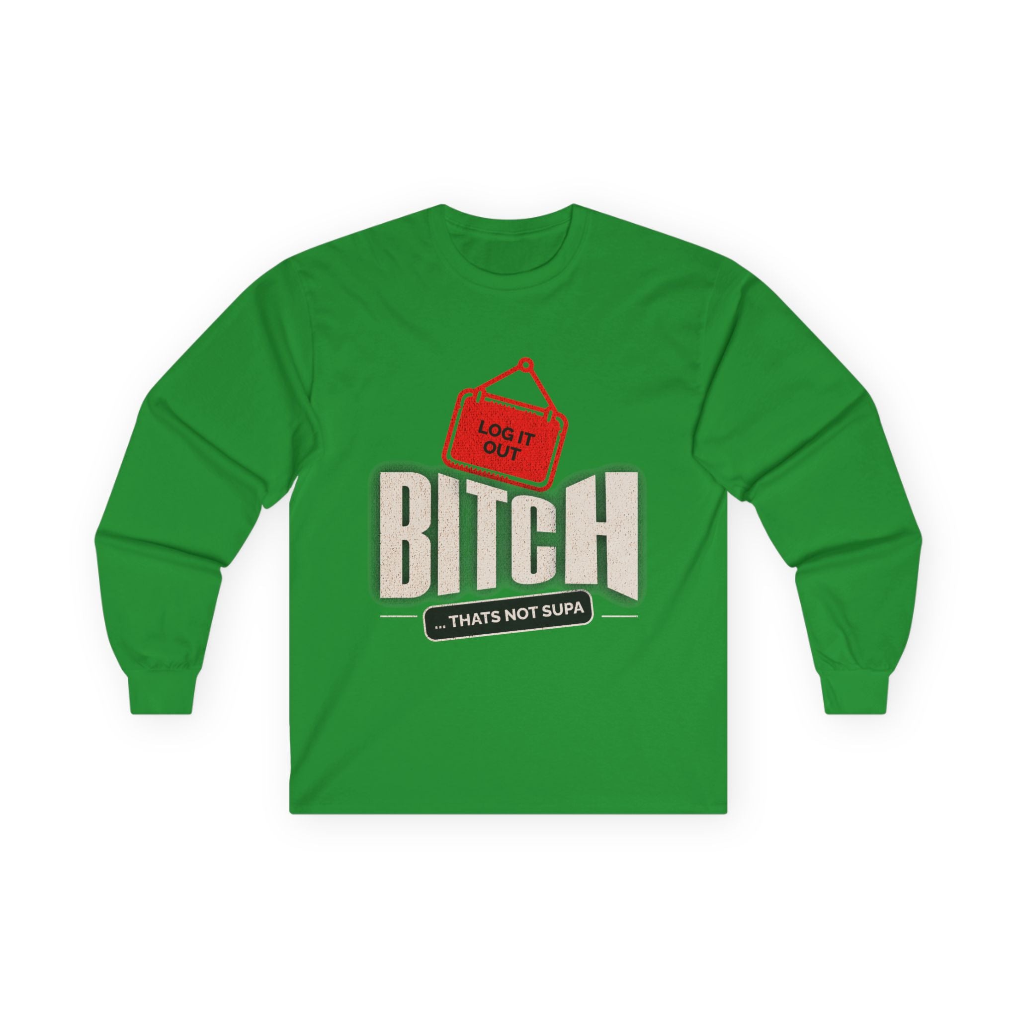 Long Sleeve Tee — 'Log It Out' Graphic Shirt