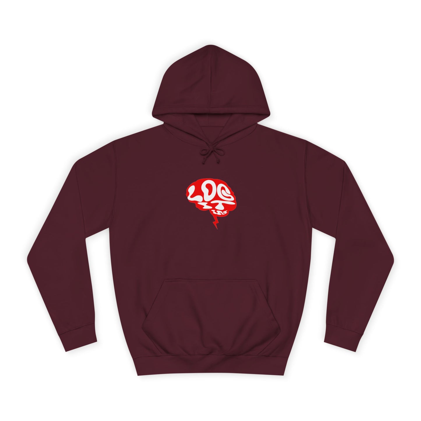 Unisex Log it in Hoodie with Unique Brain Design, Casual Wear, Trendy Apparel, Festive Occasions, Graphic Hoodie