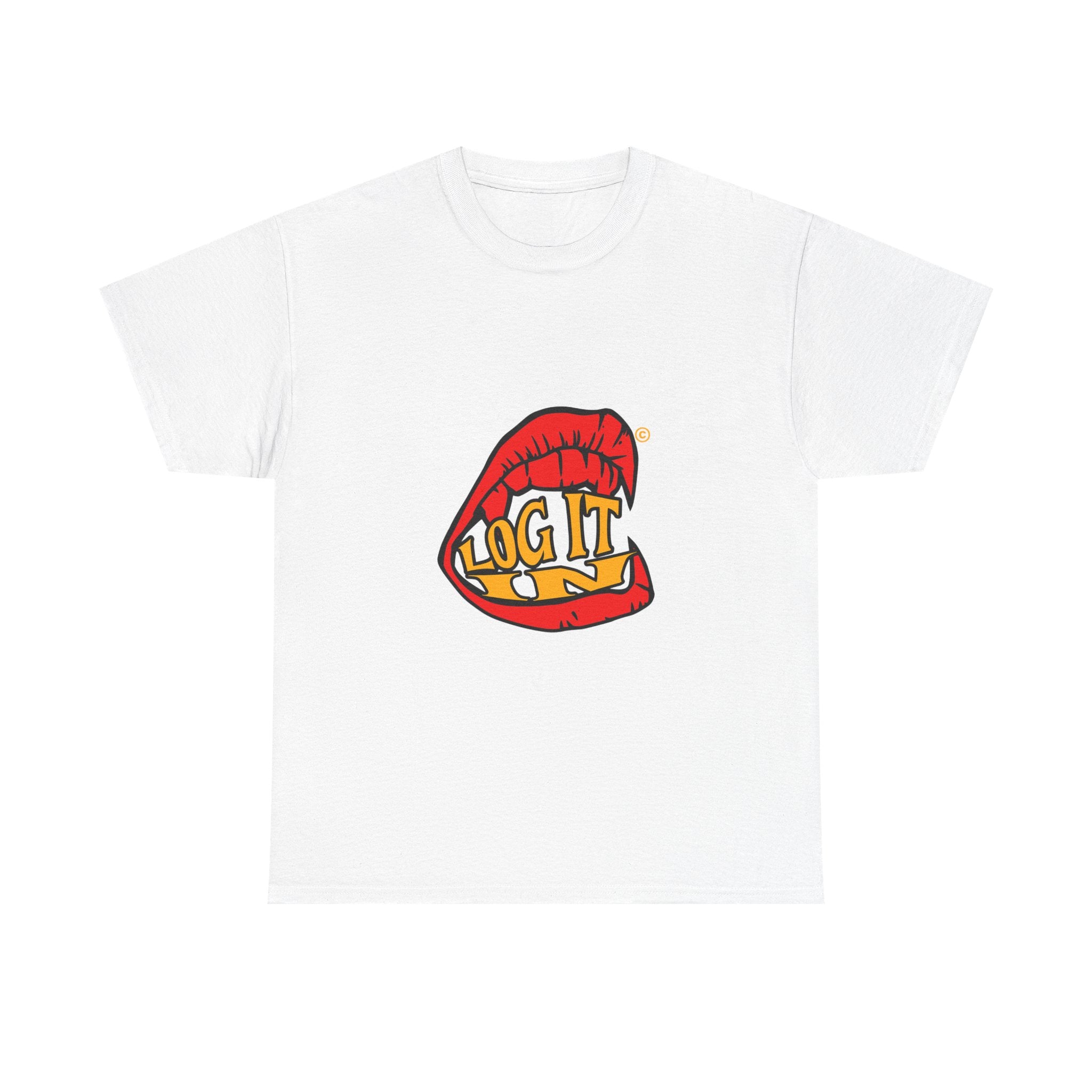 T-Shirt — Bold Logo "Log It in" Graphic Tee