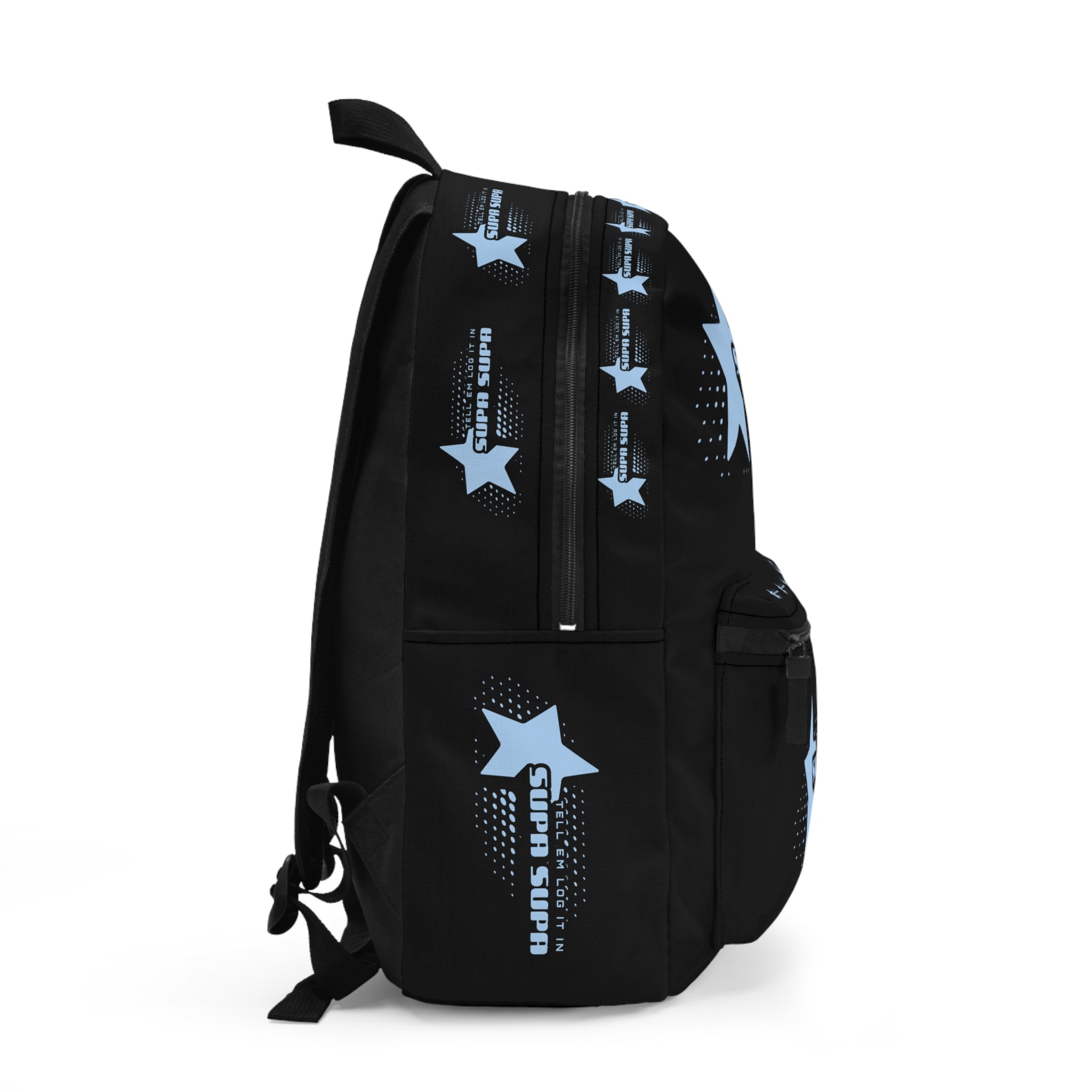 "Tell em log it in" Star Backpack — Graphic School & Casual Daypack
