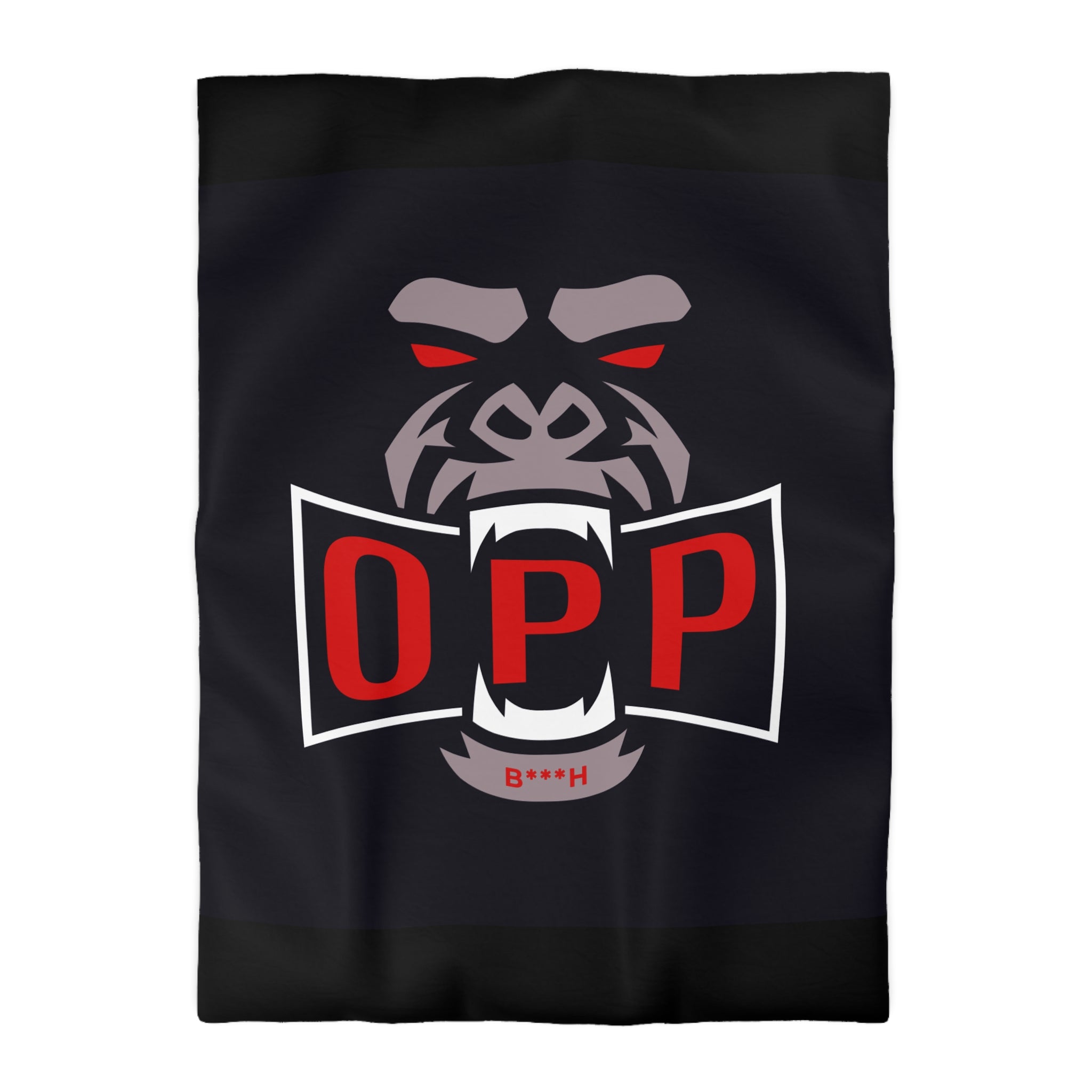 Gorilla OPP Microfiber Duvet Cover — Bold Red Logo Bedding