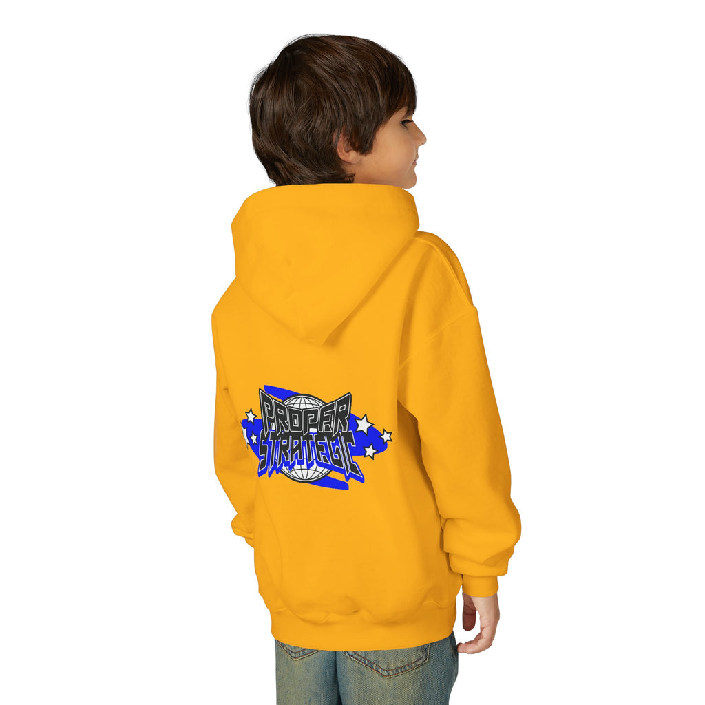 Youth Hoodie — 'Strategic' Graphic Pullover for Kids