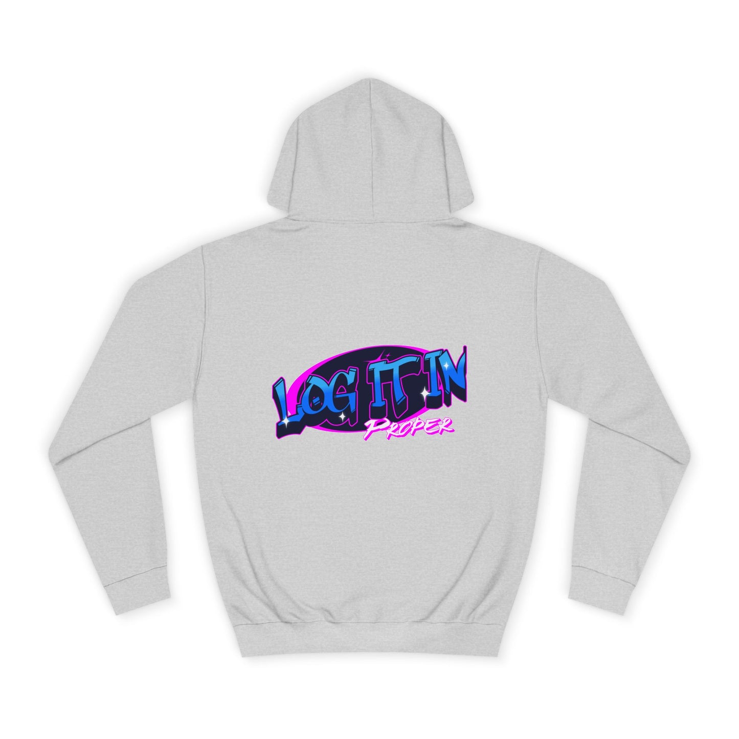 Vibrant Hoodie - Log It In, Unisex Pullover, Cozy Sweatshirt, College Apparel, Gift for Students, Trendy Fashion