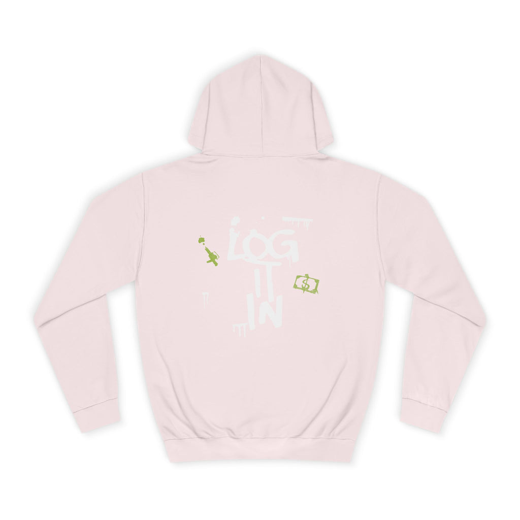 log it in Hoodie — Minimal Vintage Print