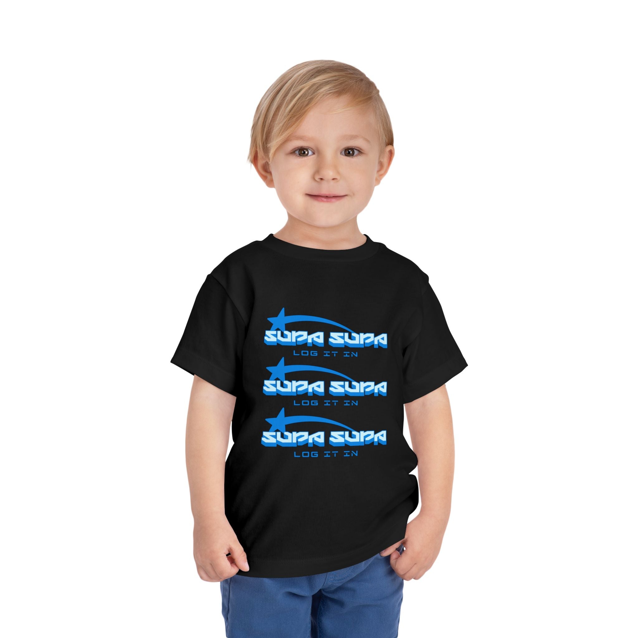 Toddler Tee — Blue Star 'Supa Supa' Graphic Shirt