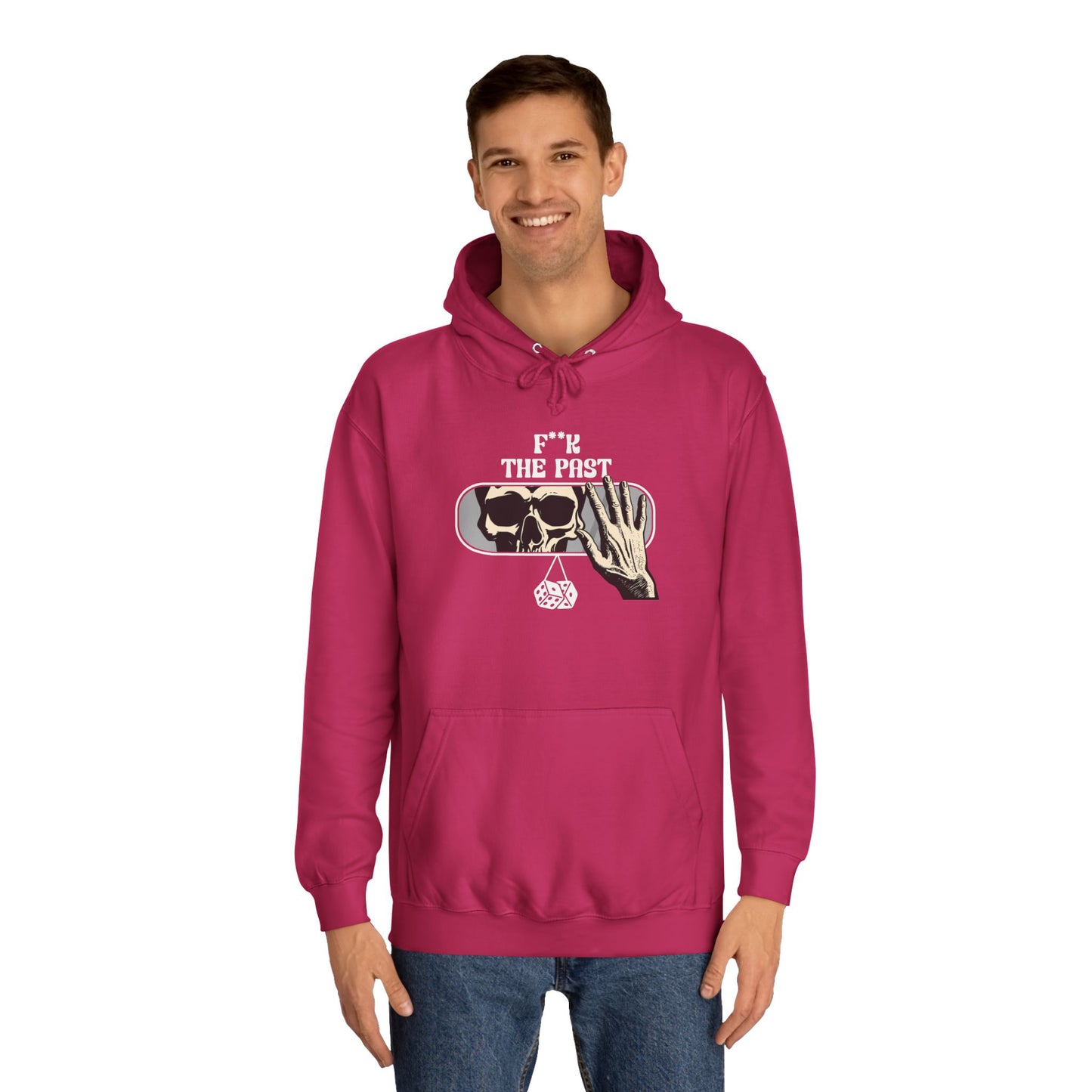 Unisex Hoodie with Bold Message - "F*k The Past" - Casual Wear, Gifts for Graduates, Unique Streetwear, Motivational Apparel