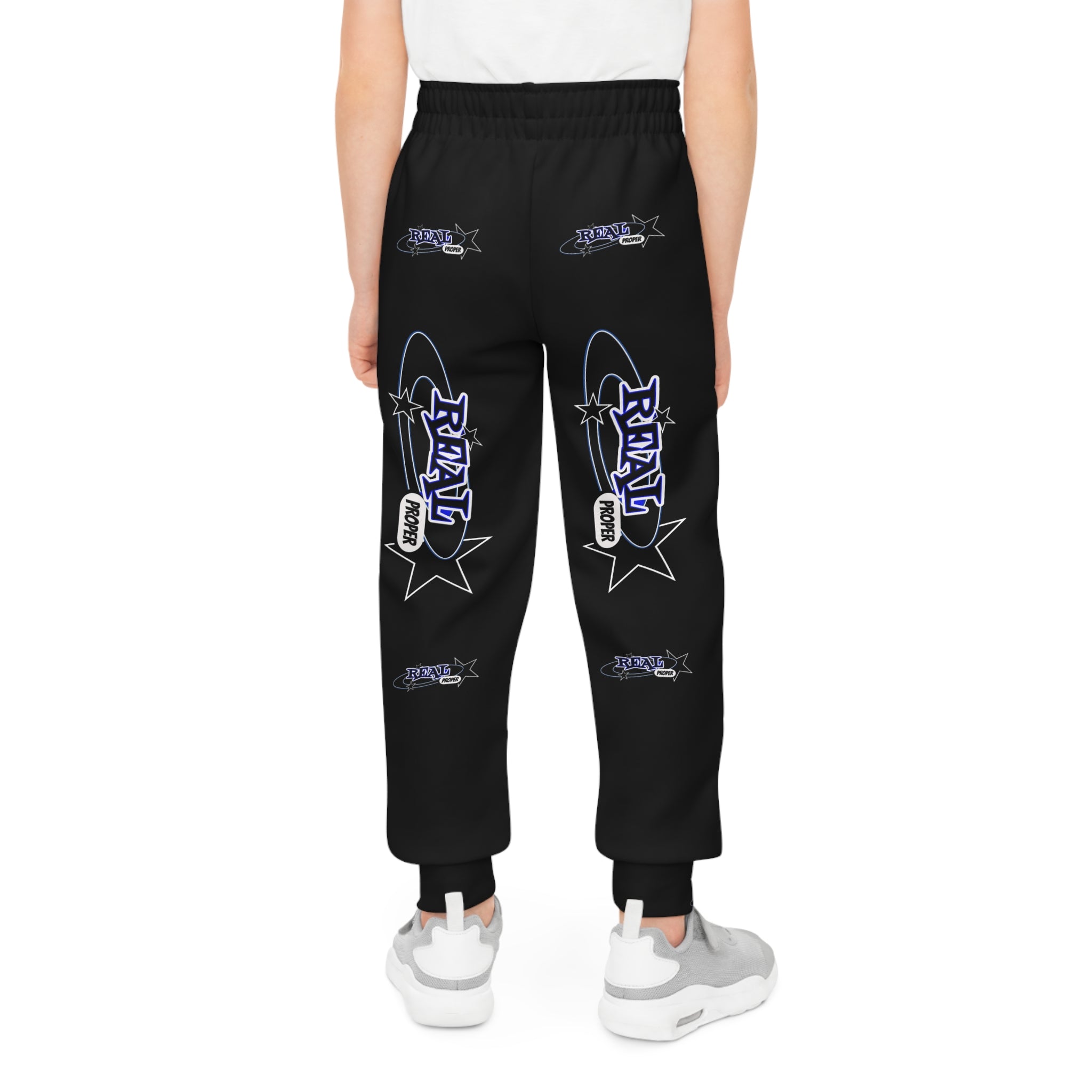 Youth Joggers — "Real Proper" Graphic All-Over Print