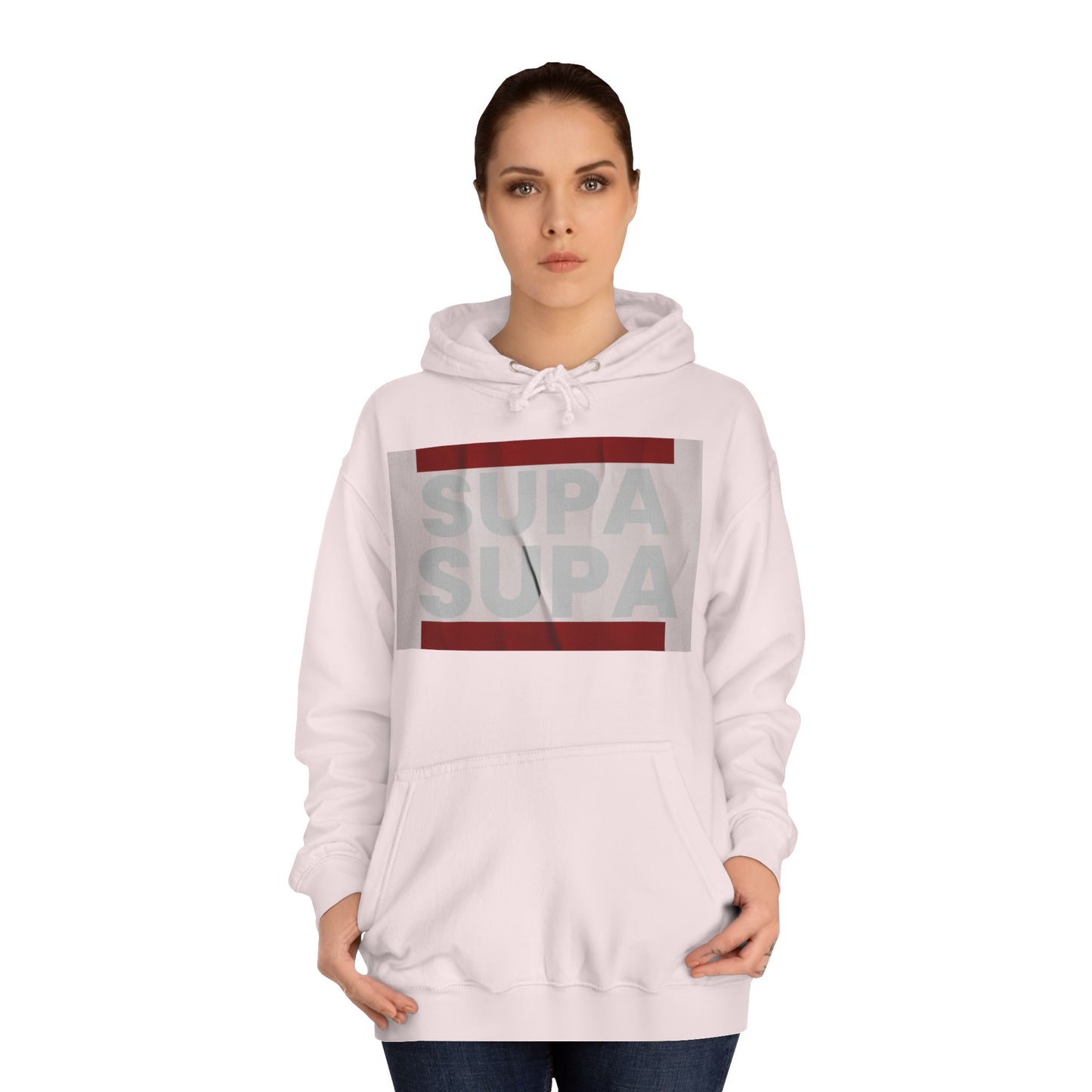 Unisex Hoodie with 'SUPA SUPA' Design, Cool Casual Wear, Perfect, Gifts for Graduates, Cozy Layering