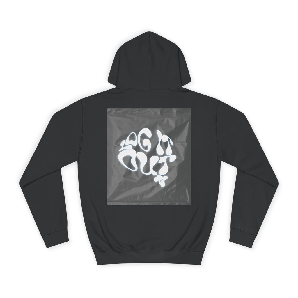 Cozy Unisex 'LOG IT OUT' Hoodie with Abstract Design, Sweatshirt, Graphic Hoodie, Casual Wear, Perfect Fit