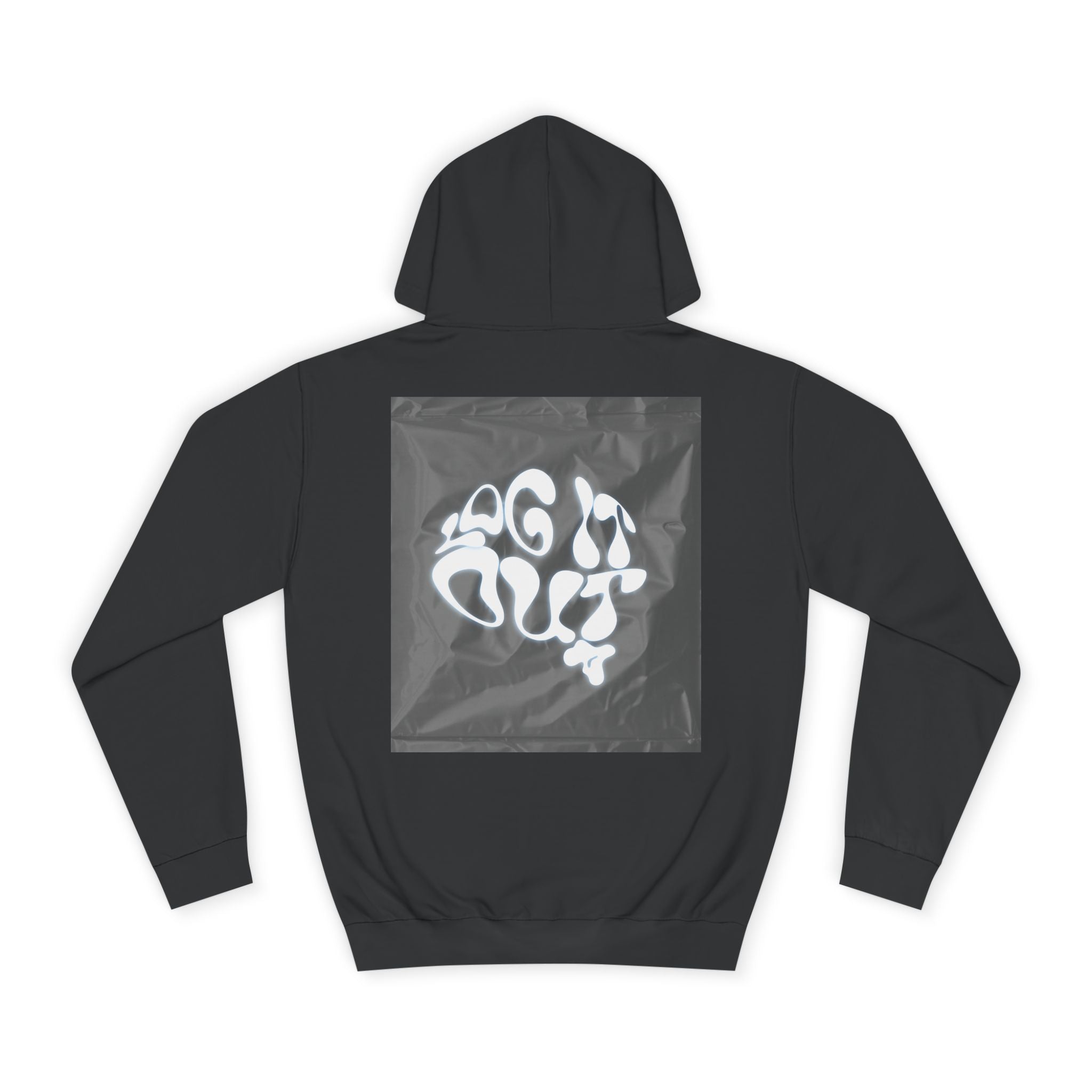 Cozy Unisex 'LOG IT OUT' Hoodie with Abstract Design, Sweatshirt, Graphic Hoodie, Casual Wear, Perfect Fit