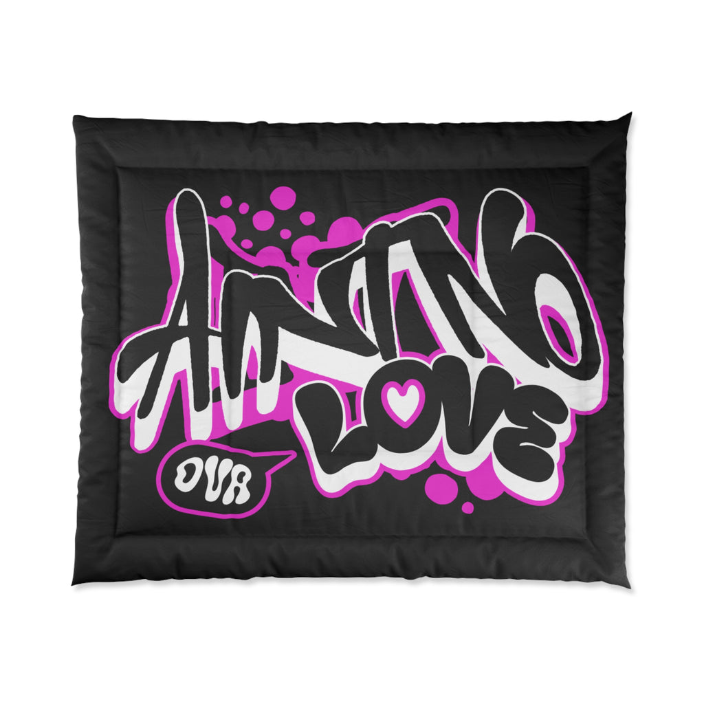 Graffiti "No Love" Comforter - Bold Urban Street Art Bedding