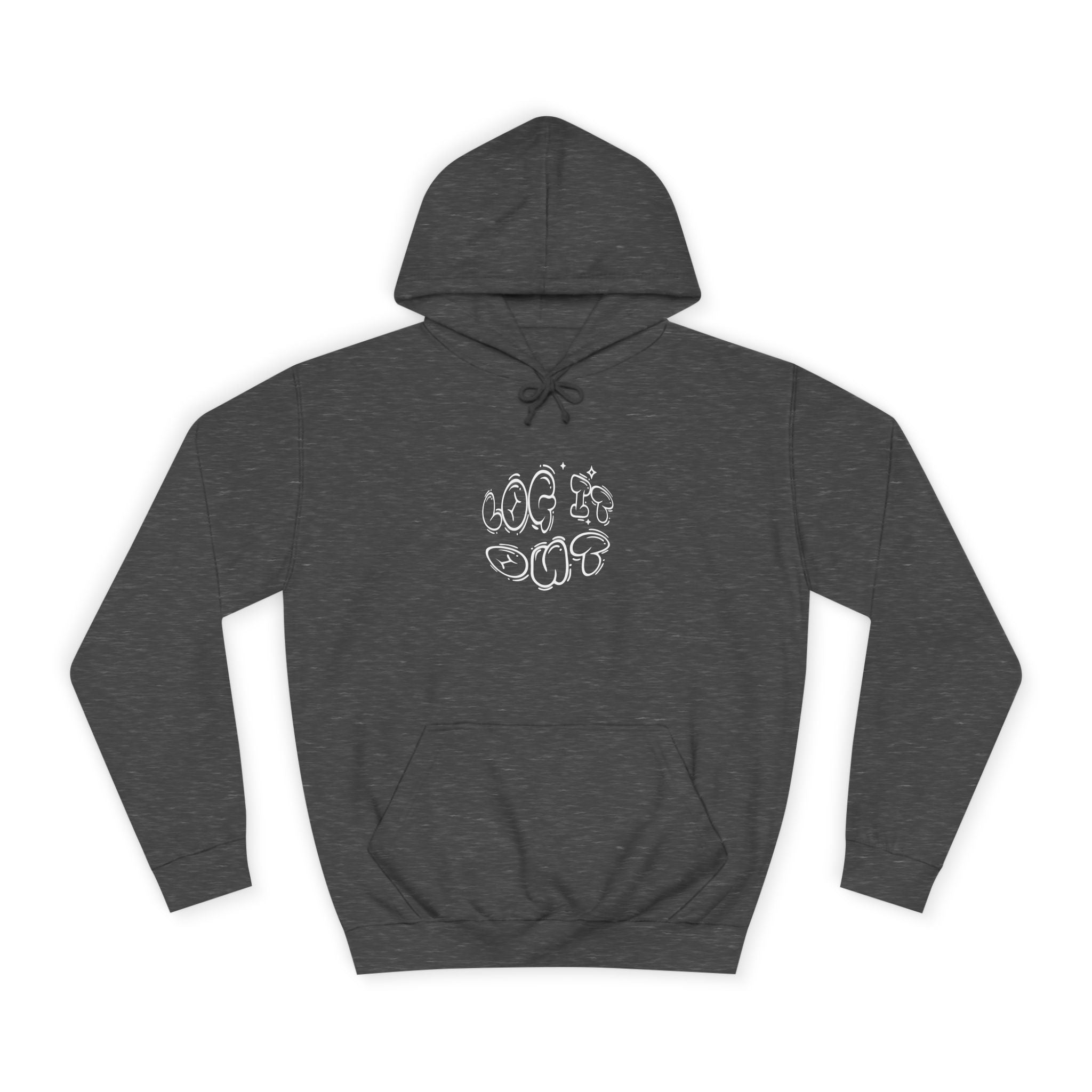 Cozy Unisex Hoodie - "Log It Out" Graphic - Perfect for Casual Wear, Gift