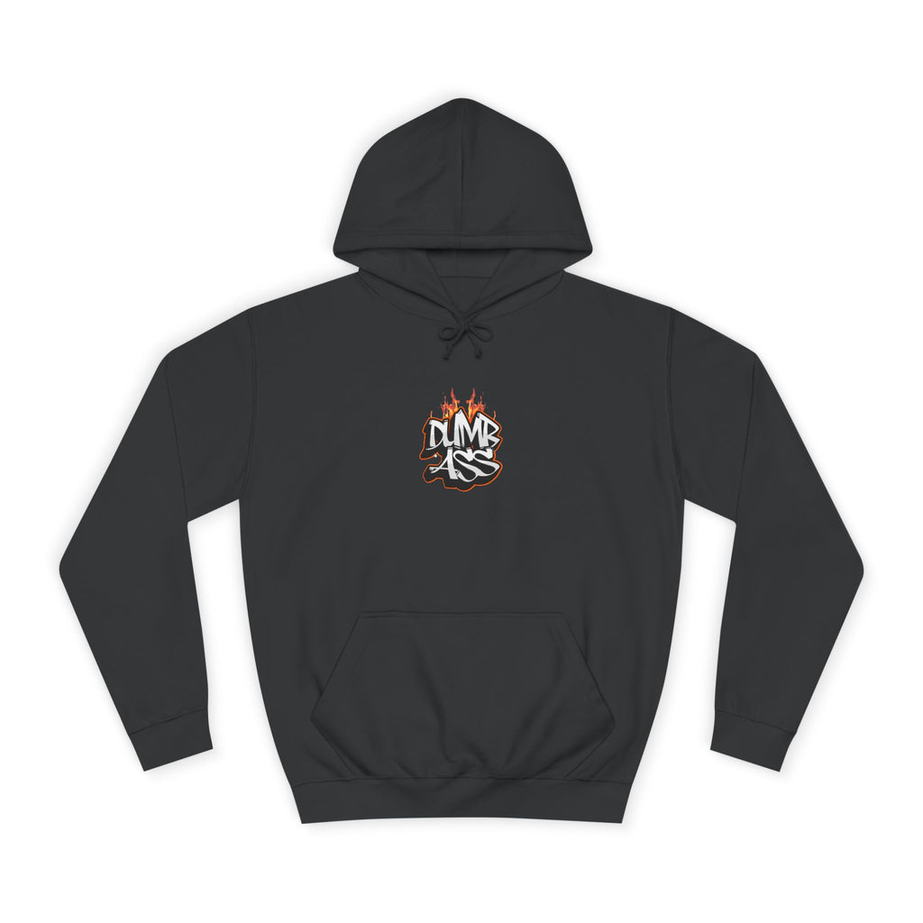 Dumb Ass Graffiti Hoodie – Bold Streetwear Pullover with Flame Lettering