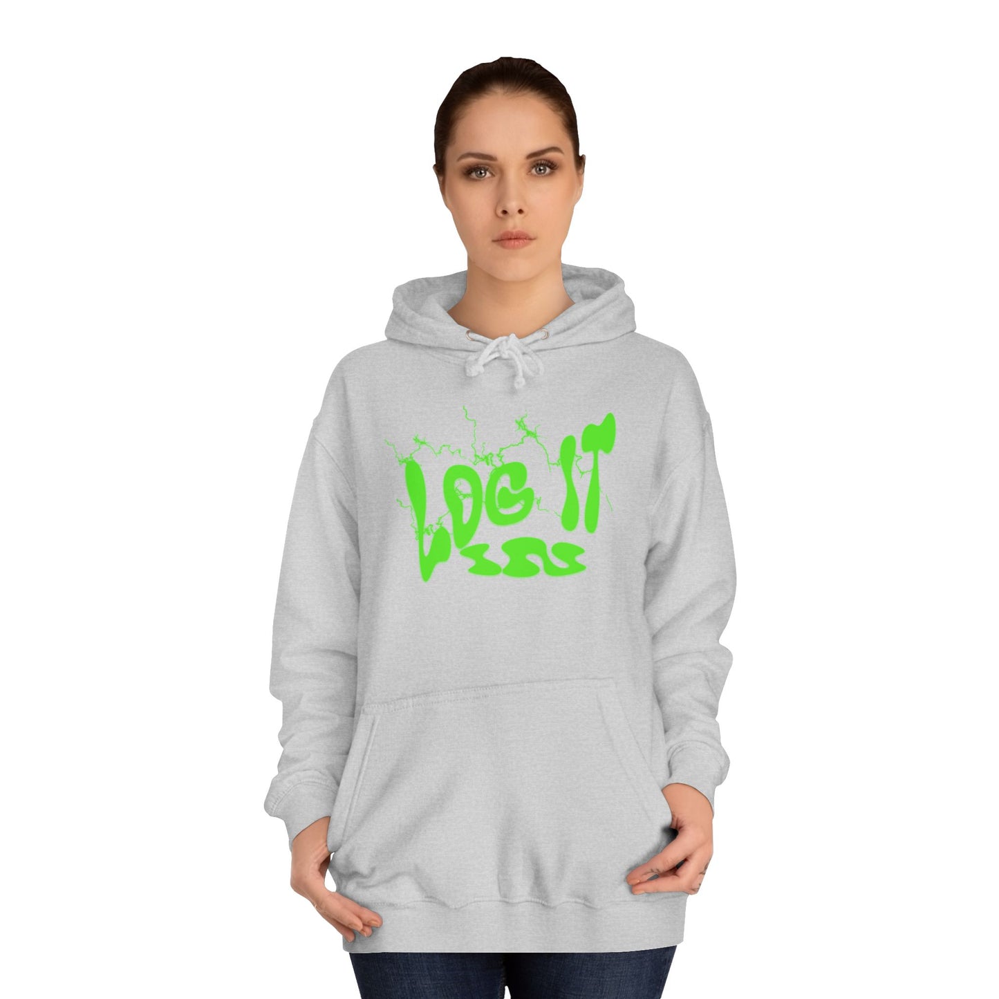 Unisex Hoodie with 'Log It in' Design, Cozy Casual Sweater for Trendy wear, Gift for Comfortable Everyday Wear