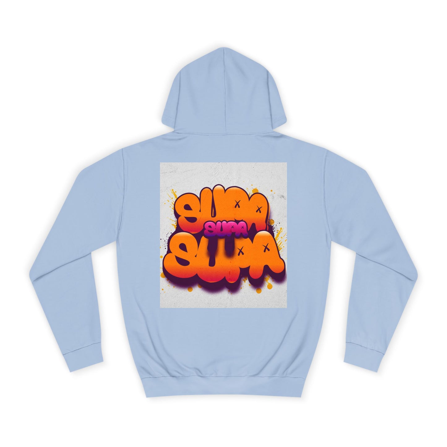 Vibrant Unisex Supa Supa Hoodie with Graffiti Design, Streetwear, Casual Wear, Gift, Fall Fashion, Trendy Spirit