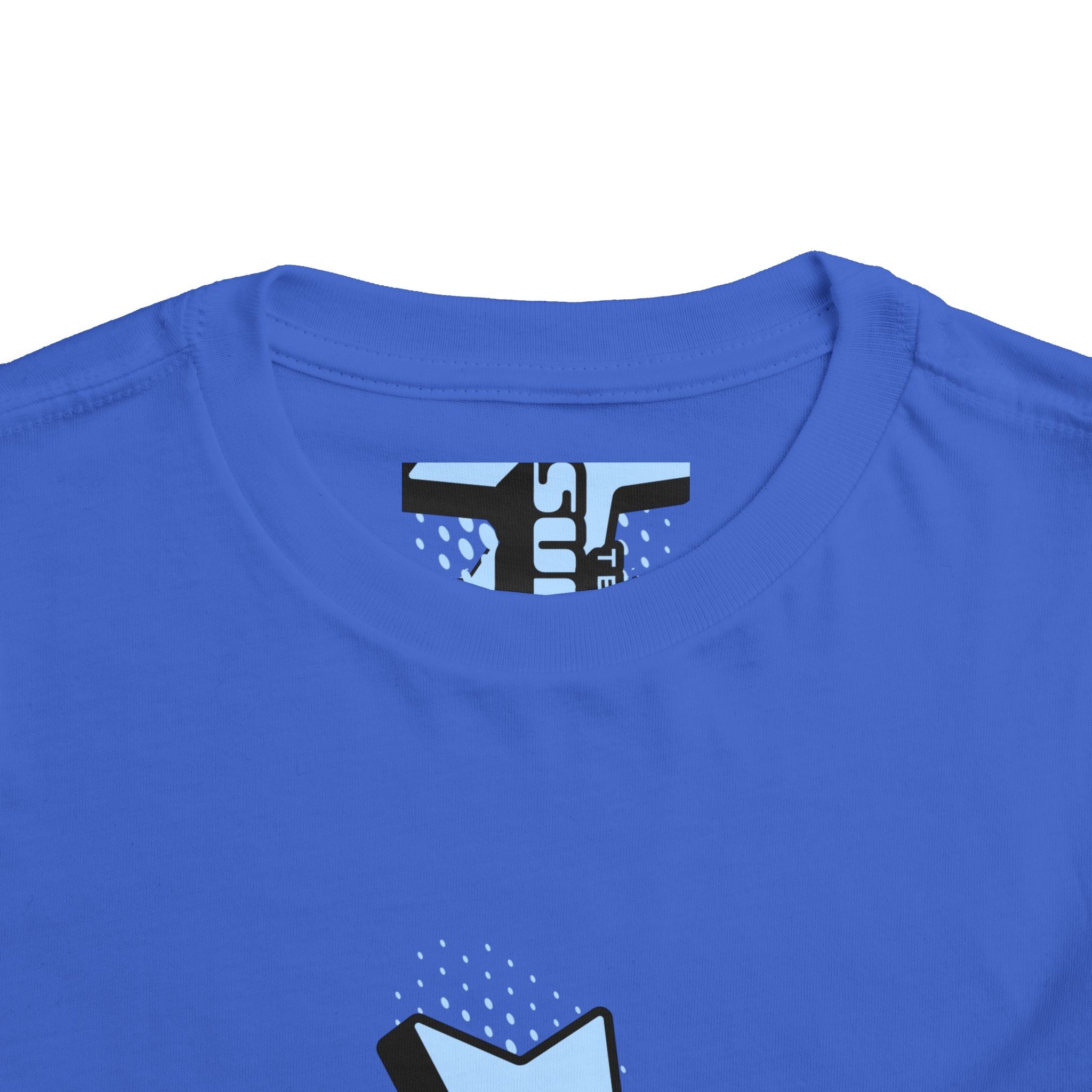 Toddler Tee — Blue Star "Tell em log it in" Graphic