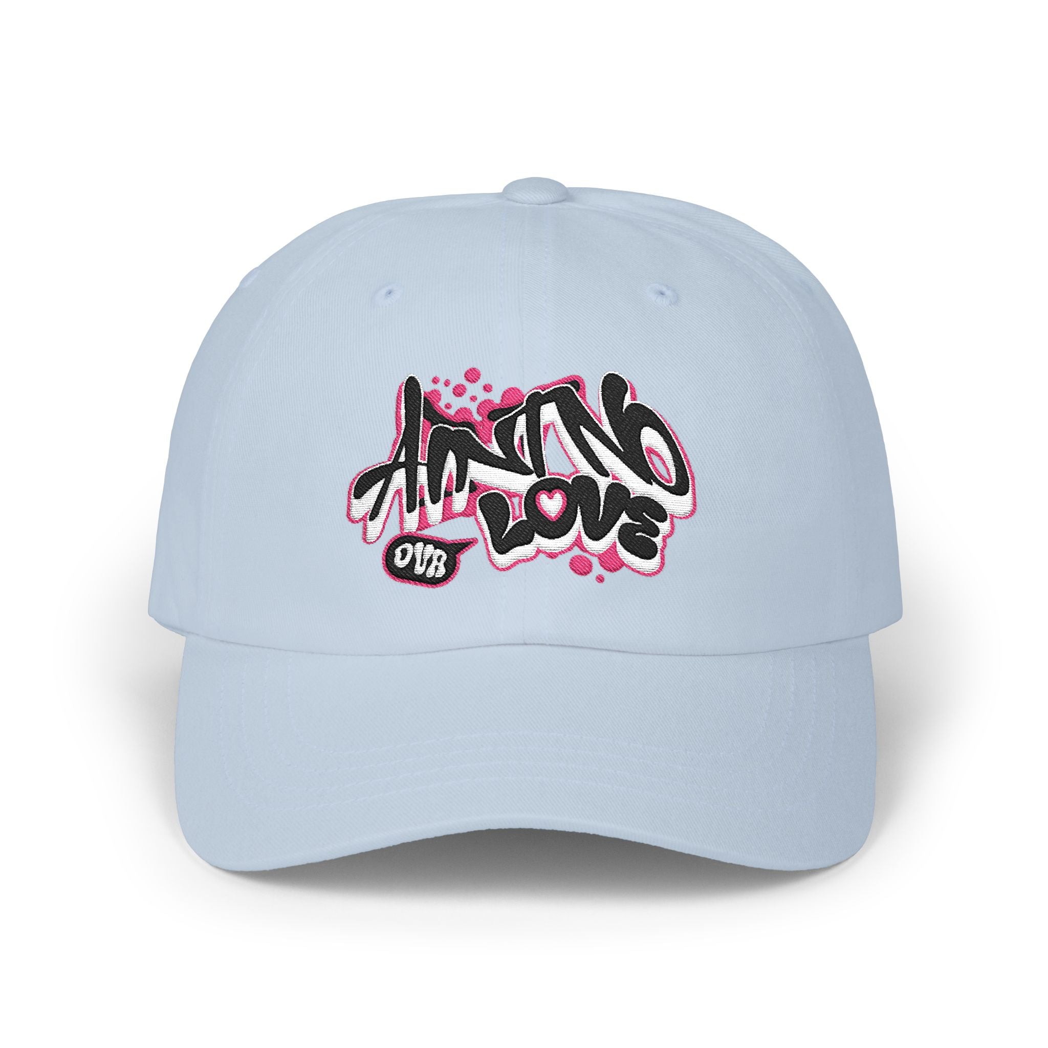 Graffiti 'NO LOVE'  Cap – White Embroidered Hat