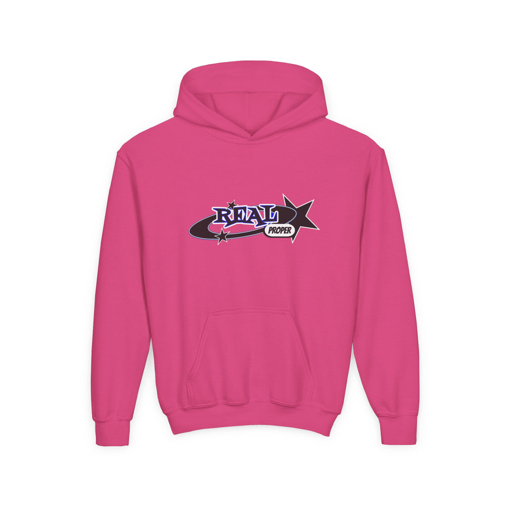 Youth Hoodie – "Real Proper" Star Graphic Pullover