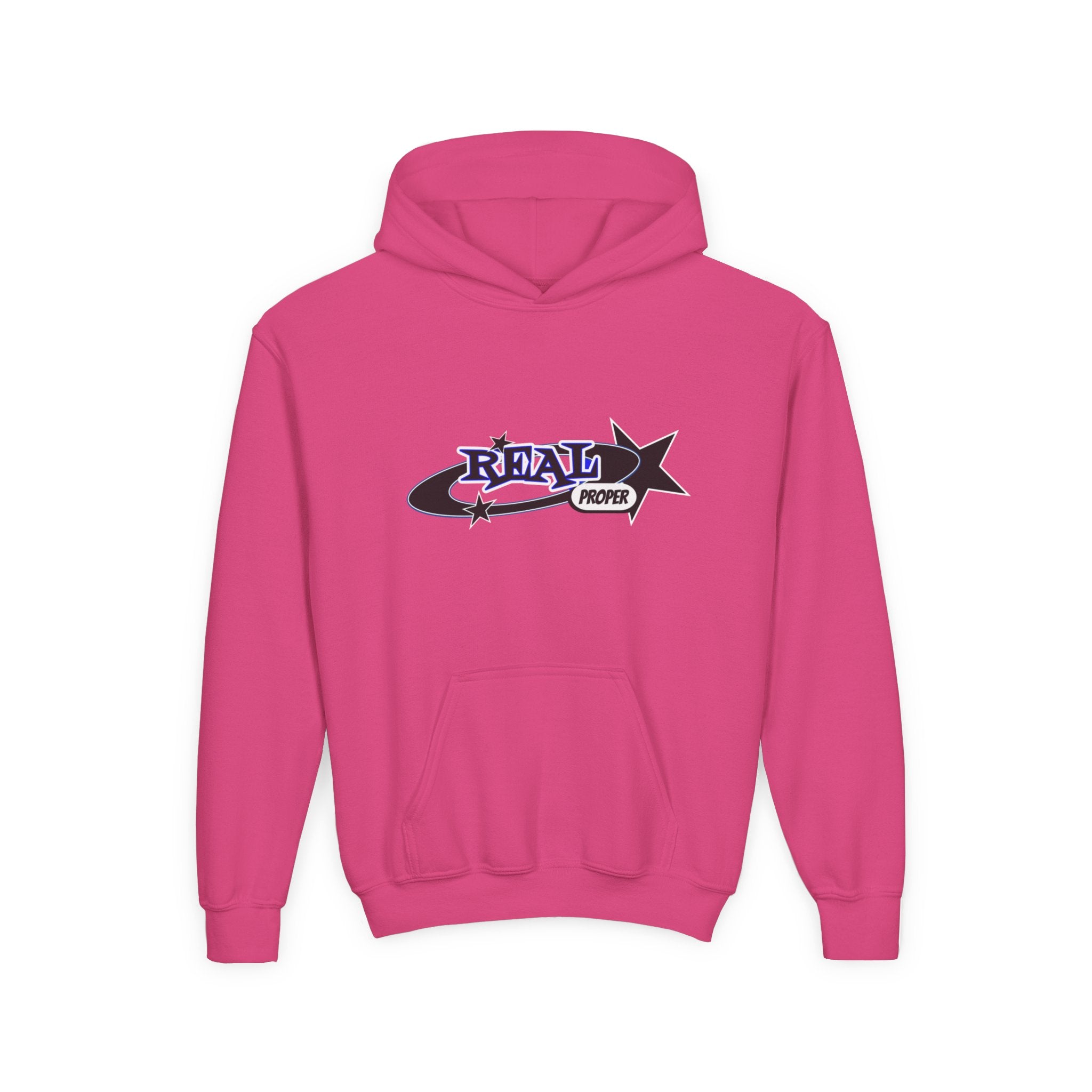 Youth Hoodie – "Real Proper" Star Graphic Pullover
