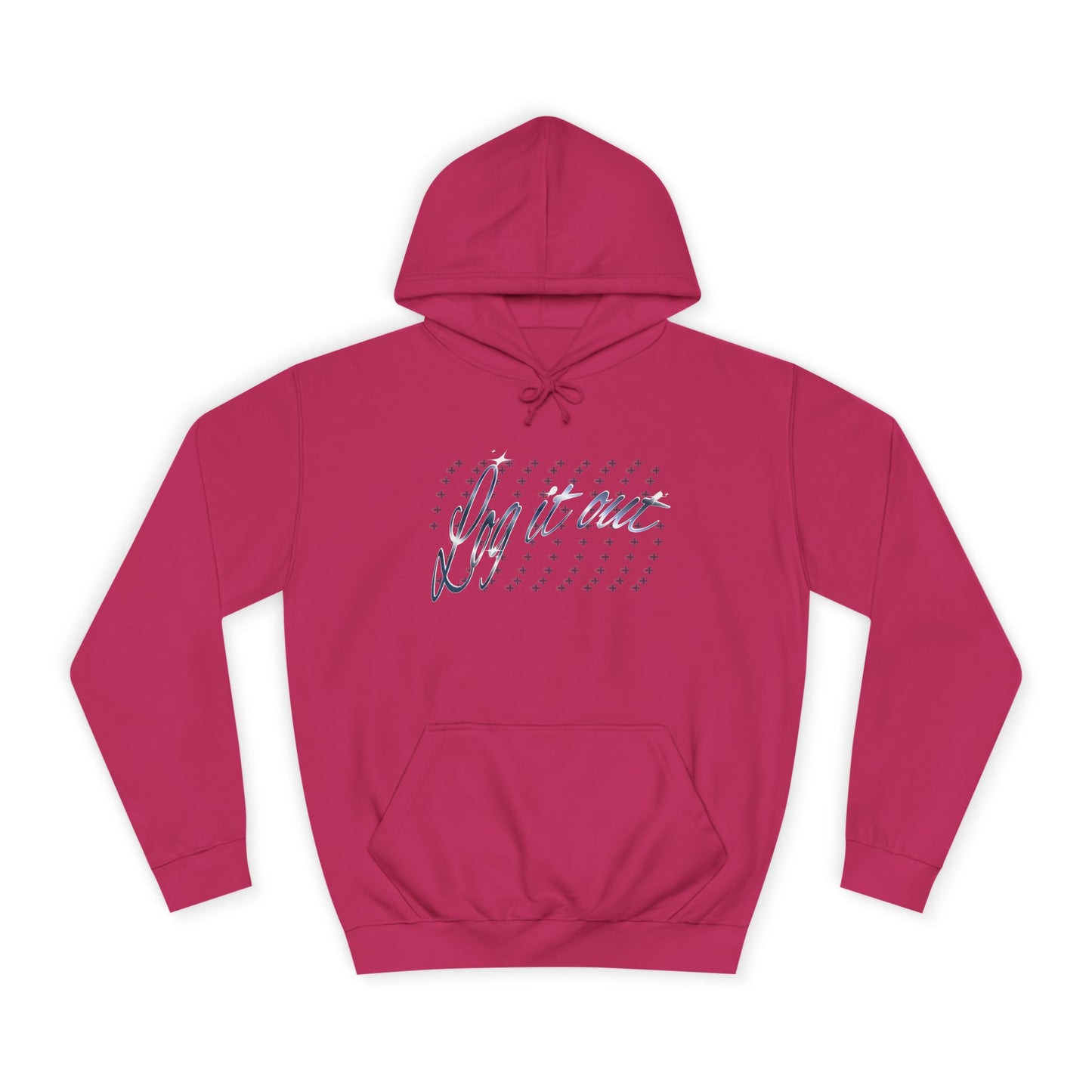 Stylish Unisex 'Log it out' Hoodie with Trendy Script Design, Perfect for Casual Wear, Gift, Apparel, Unisex Fashion