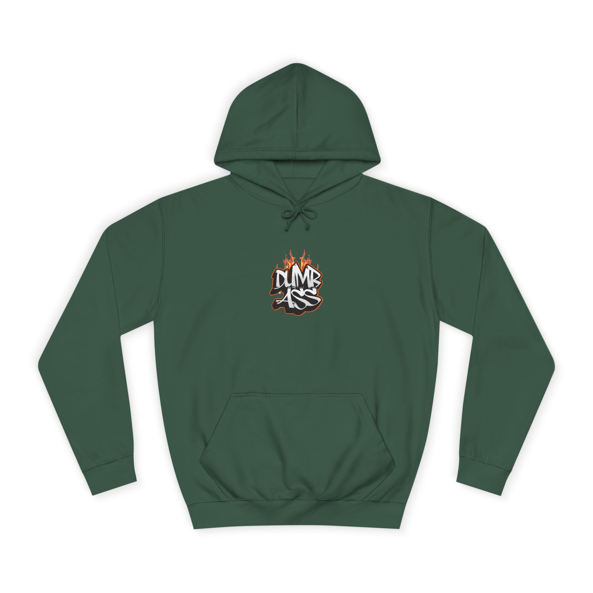 Dumb Ass Graffiti Hoodie – Bold Streetwear Pullover with Flame Lettering