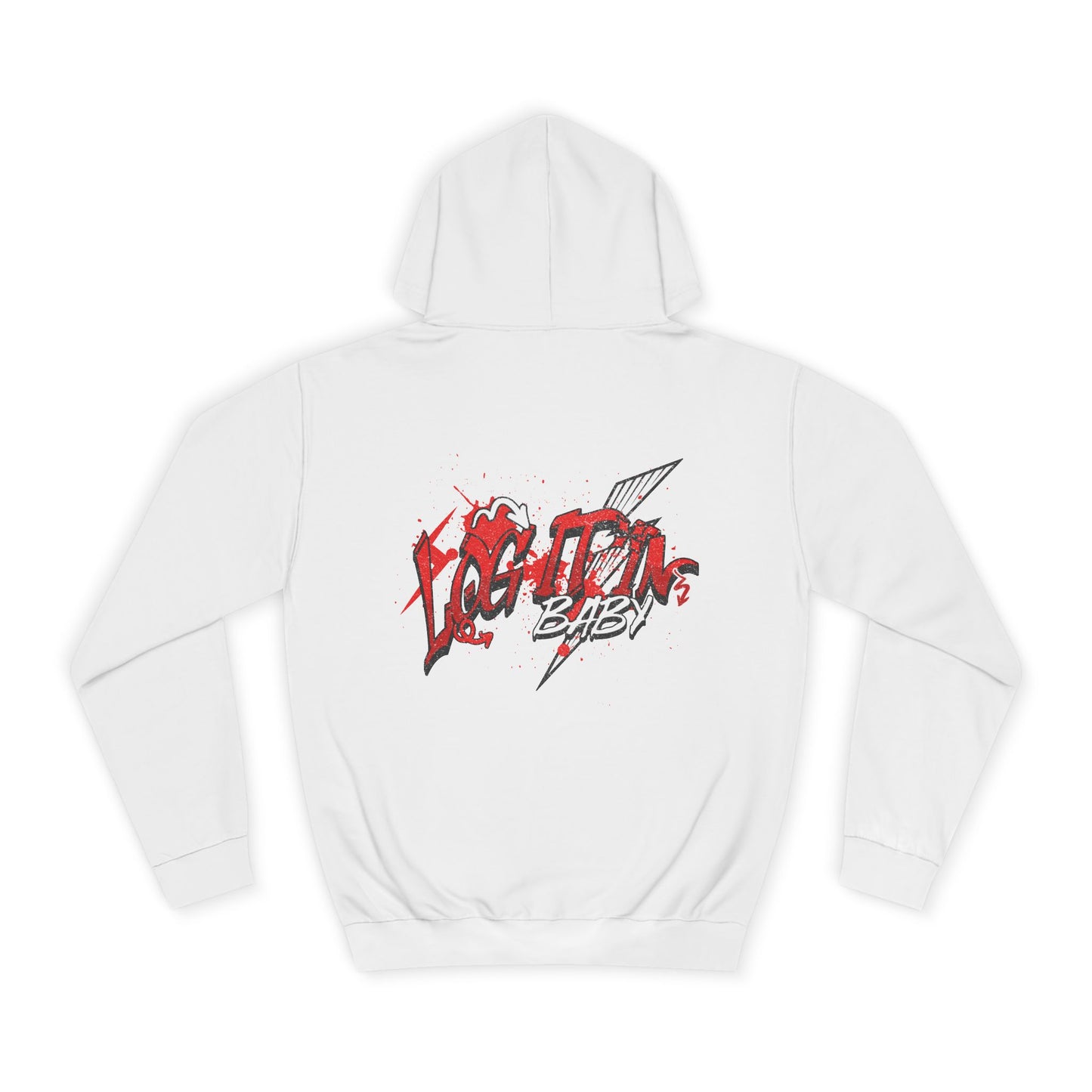 Unisex Log it out Hoodie with Bold Design, Trendy Apparel, Streetwear Gift, Casual Hoodie, Unisex Everyday Fashion