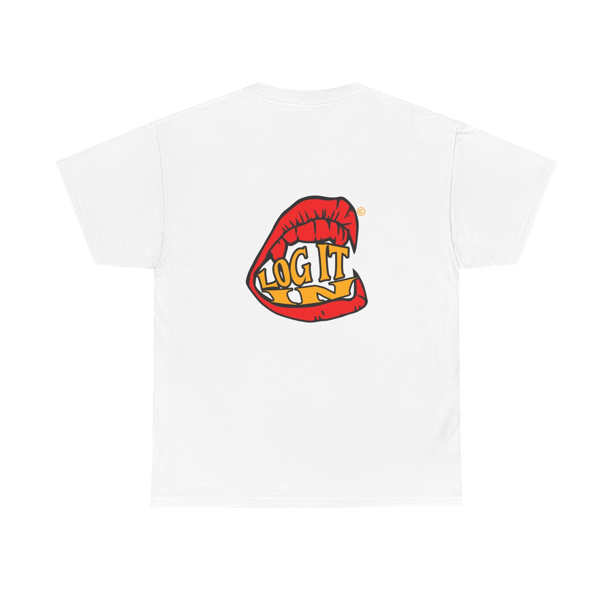 T-Shirt — Bold Logo "Log It in" Graphic Tee