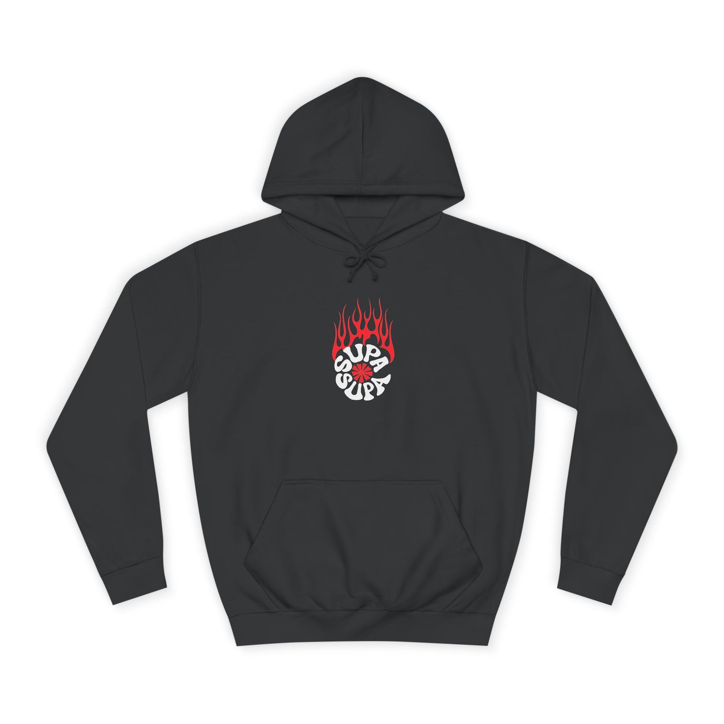 Unisex Flame Supa Supa Graphic Hoodie - Casual Streetwear