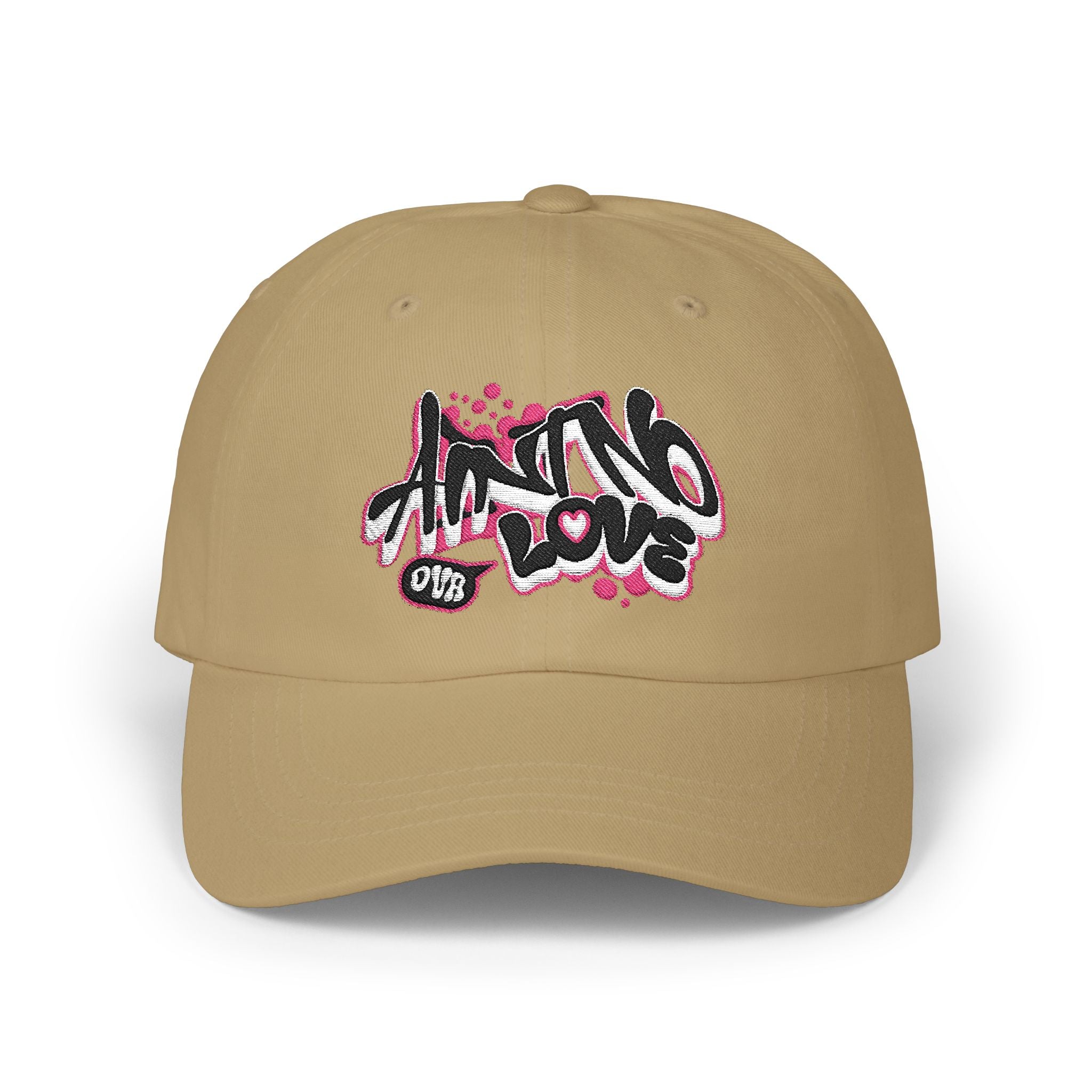 Graffiti 'NO LOVE'  Cap – White Embroidered Hat