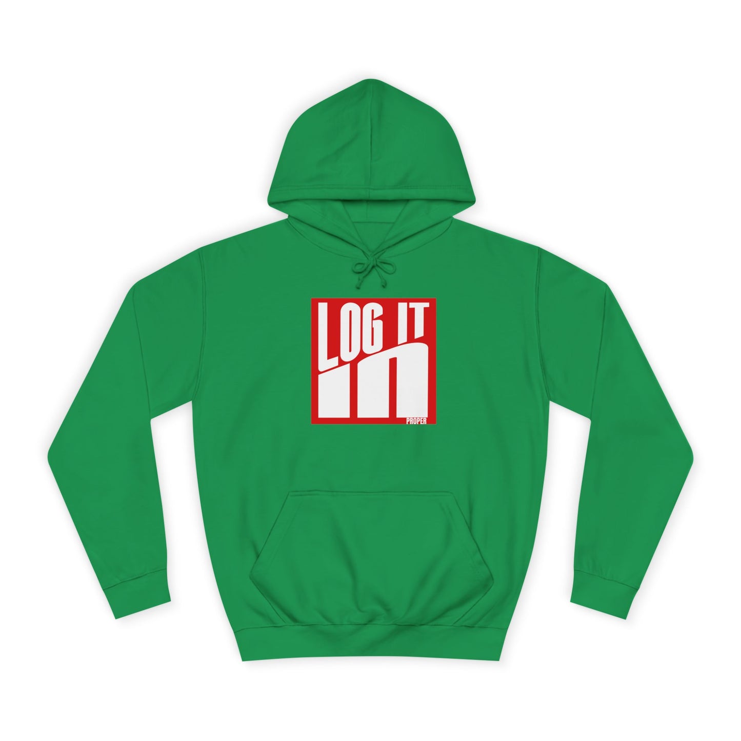 Unisex Log it in Hoodie - Trendy Campus Style, Casual Wear, Cozy Gift, Comfortable Lounge Hoodie, Essentials