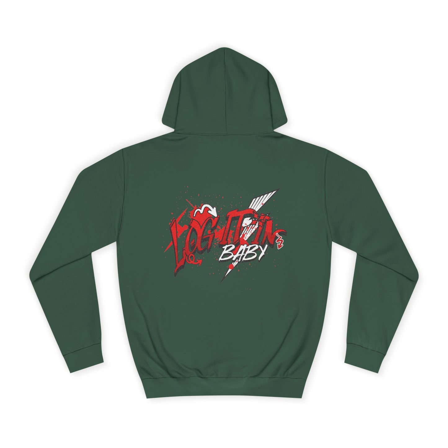 Unisex Log it out Hoodie with Bold Design, Trendy Apparel, Streetwear Gift, Casual Hoodie, Unisex Everyday Fashion