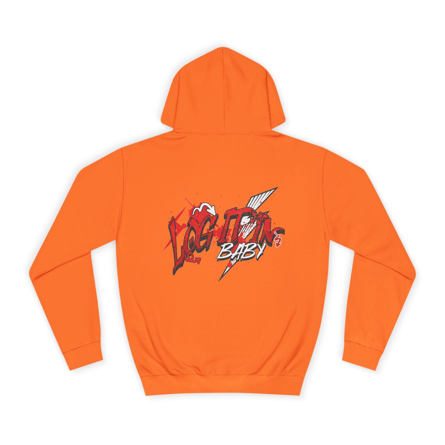 Unisex Log it out Hoodie with Bold Design, Trendy Apparel, Streetwear Gift, Casual Hoodie, Unisex Everyday Fashion