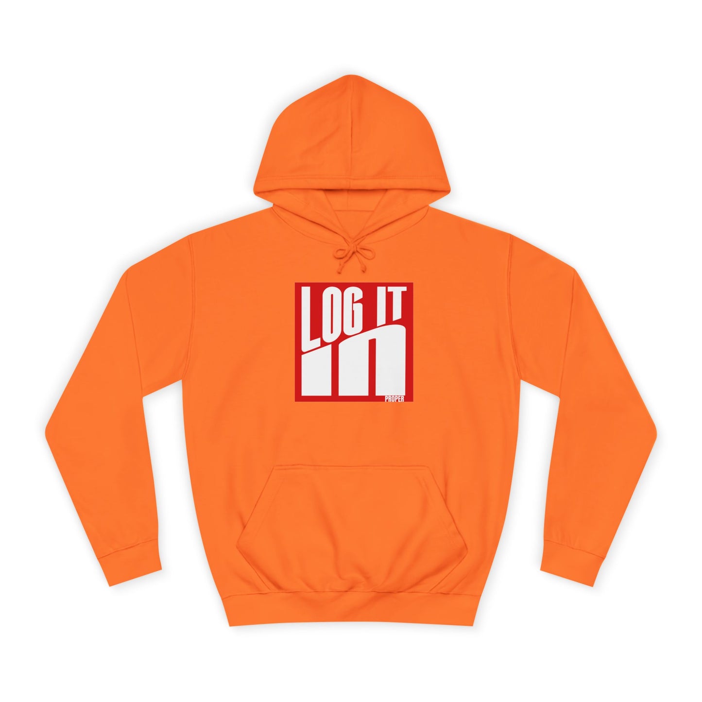 Unisex Log it in Hoodie - Trendy Campus Style, Casual Wear, Cozy Gift, Comfortable Lounge Hoodie, Essentials