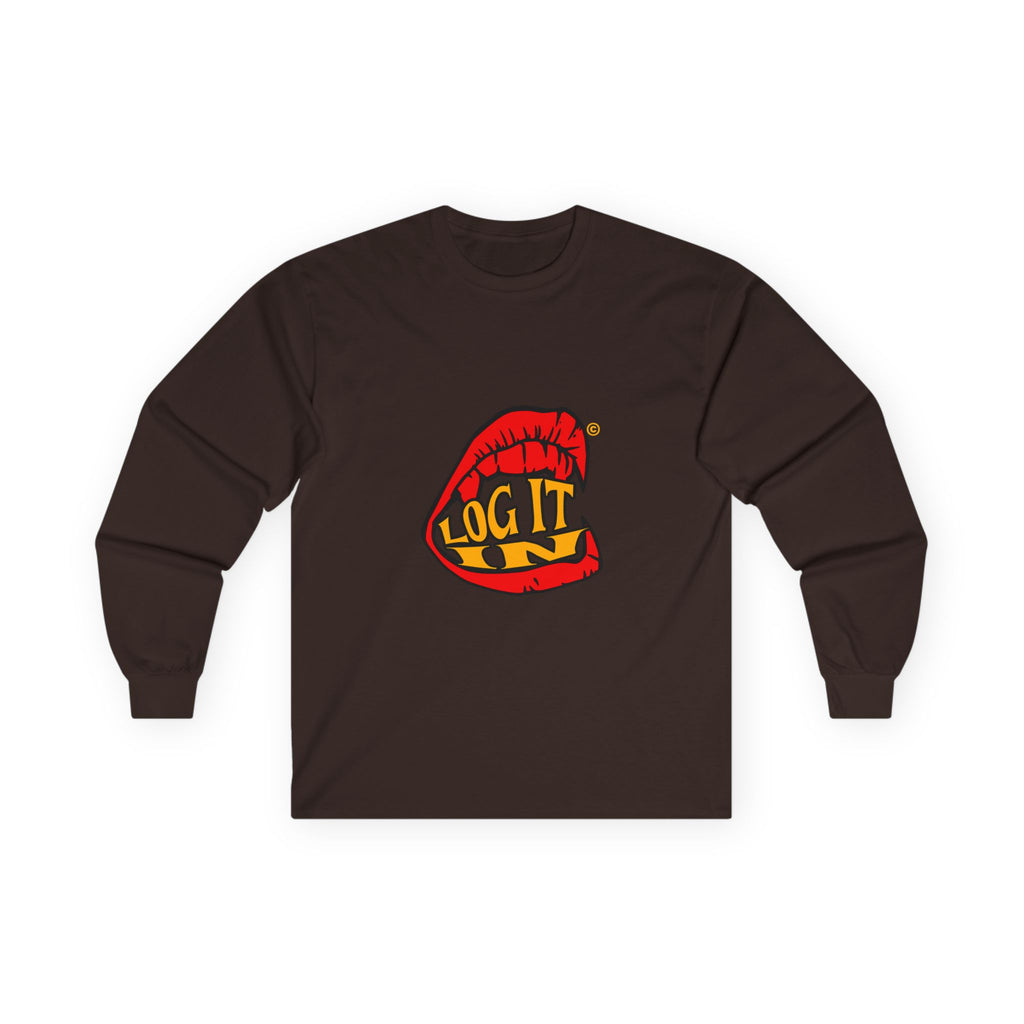 "Log It in" Graphic Long Sleeve Tee