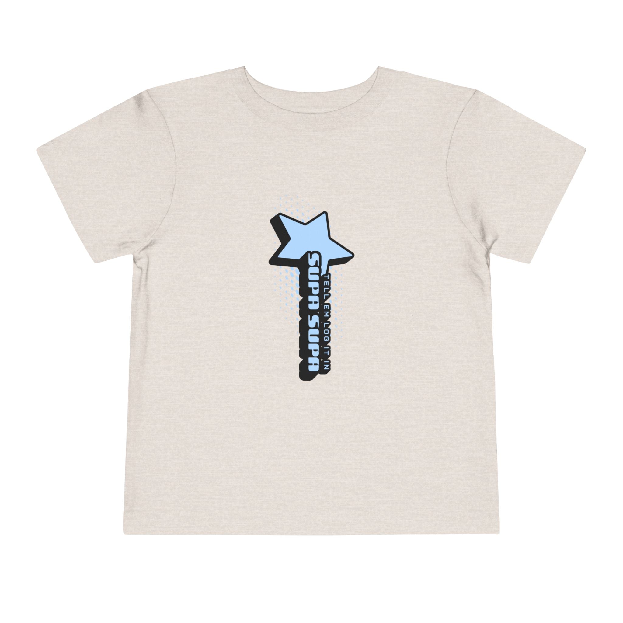 Toddler Tee — Blue Star "Tell em log it in" Graphic