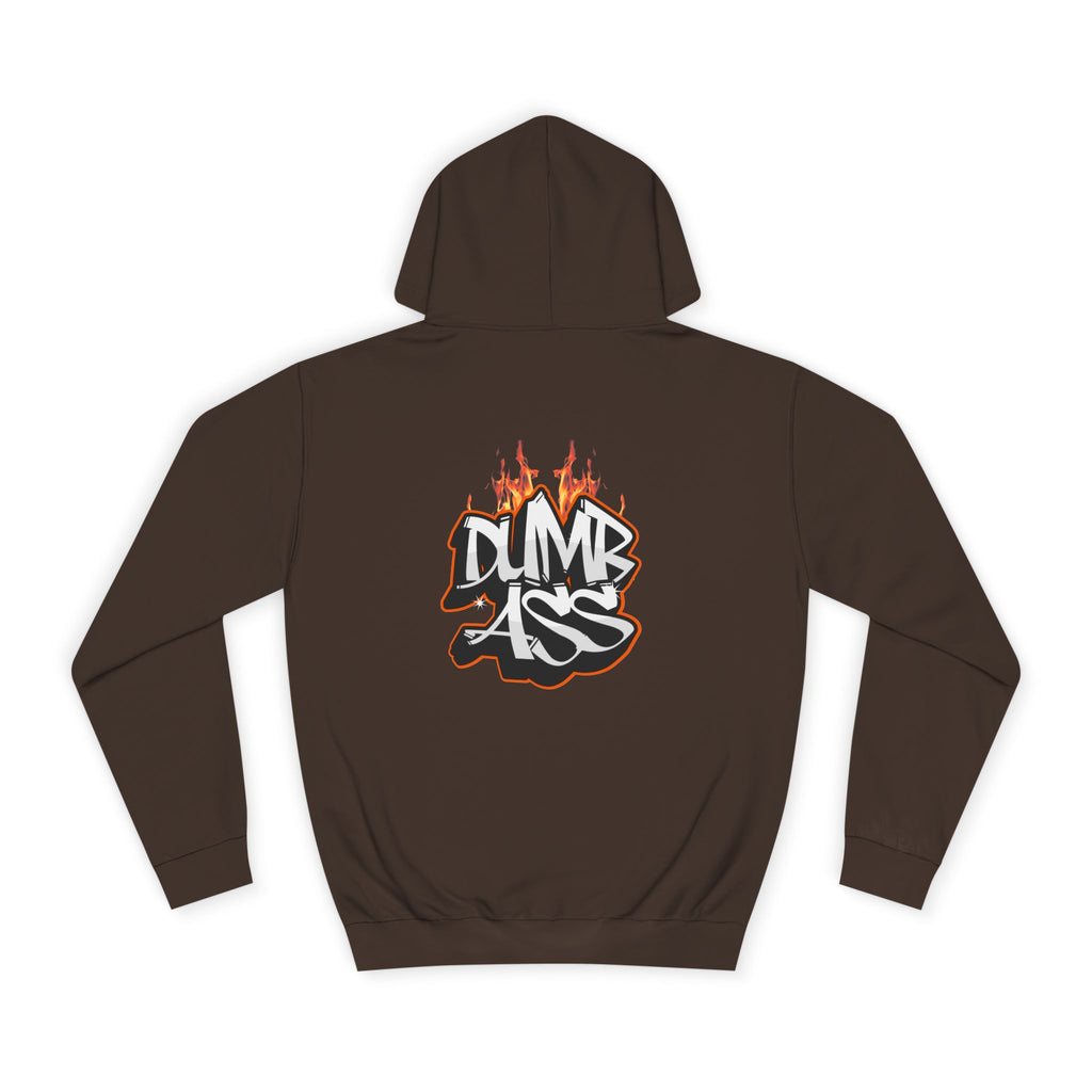 Dumb Ass Graffiti Hoodie – Bold Streetwear Pullover with Flame Lettering