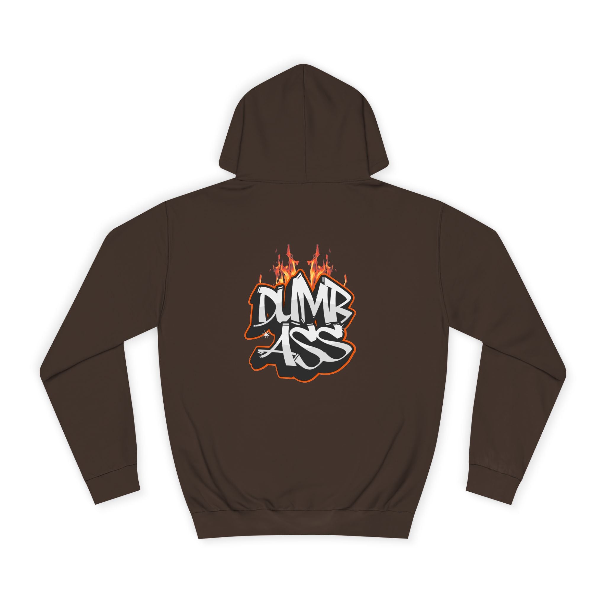 Dumb Ass Graffiti Hoodie – Bold Streetwear Pullover with Flame Lettering